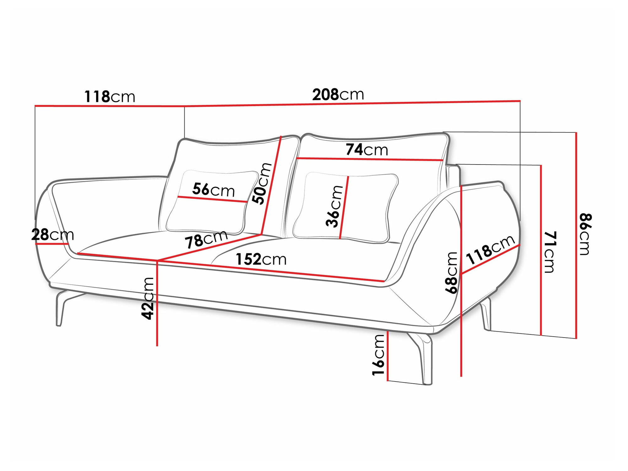 Dīvāns Lincoln 196 (Aragon 79)