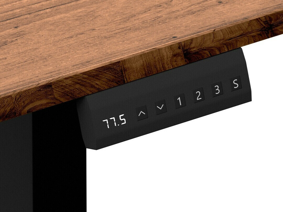 Рабочий стол с регулируемой высотой Lodi 103 (Темное дерево + Чёрный)