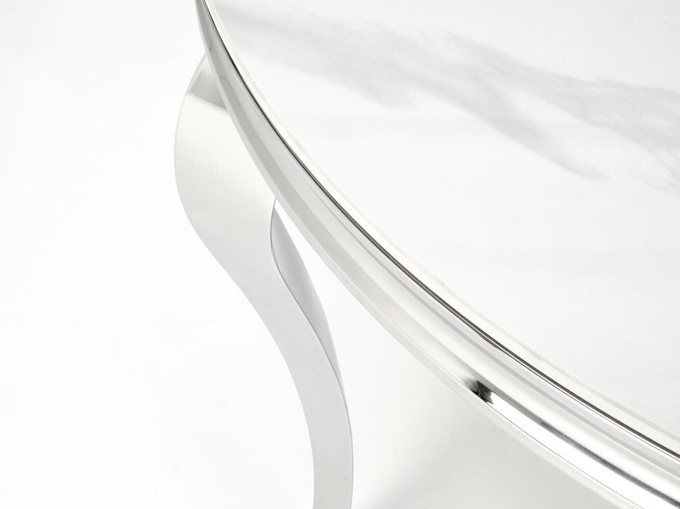 Cтол Houston 1813 (Белый мрамор + Серебряный)