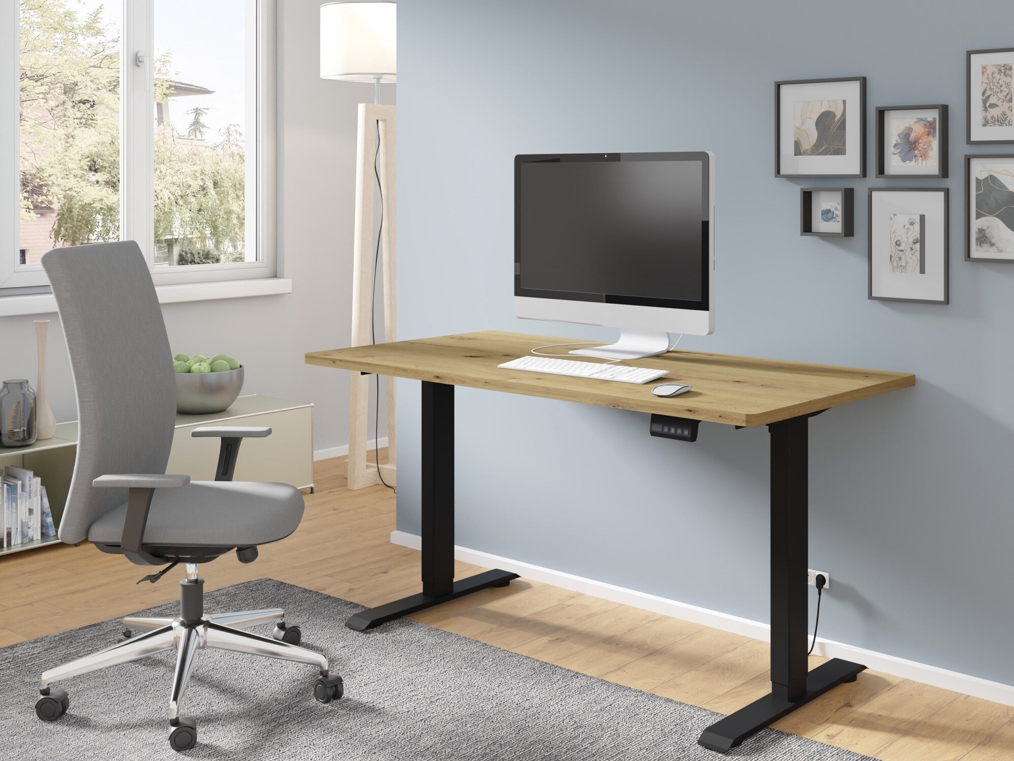 Rakstāmgalds ar regulējamu augstumu Buffalo 183 (Melns)