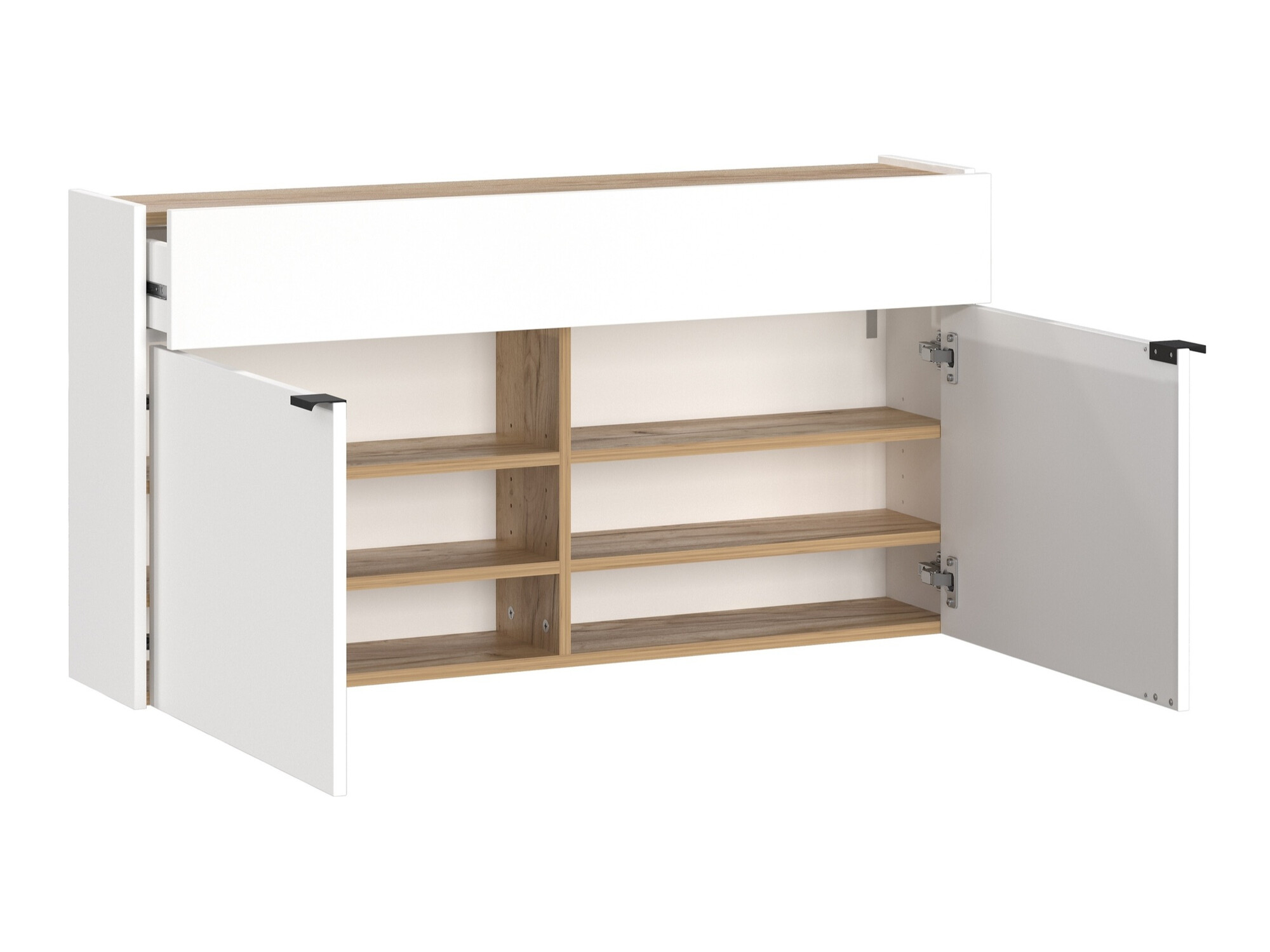 Apavu plaukts Cirsale 102 (Balts + Navarra ozols)