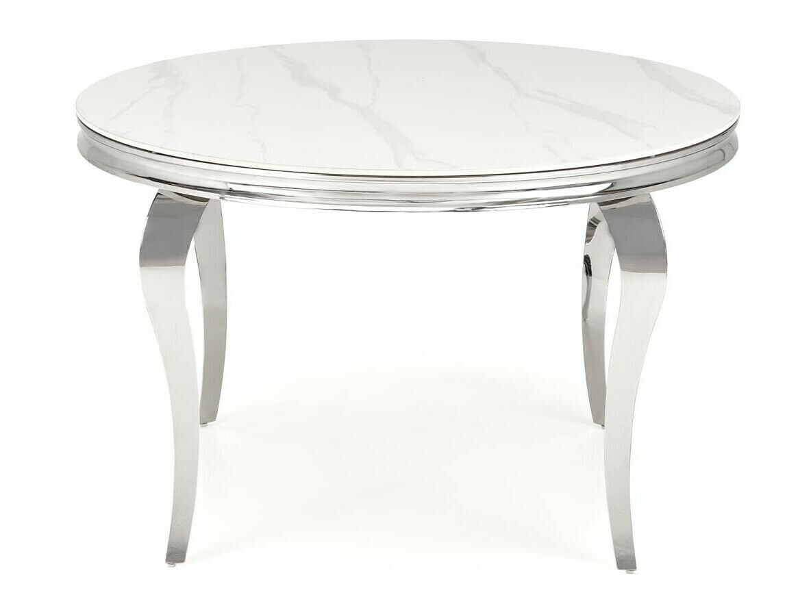 Ēdamistabas komplekts Houston 1828 (Balts marmors + Pelēks)