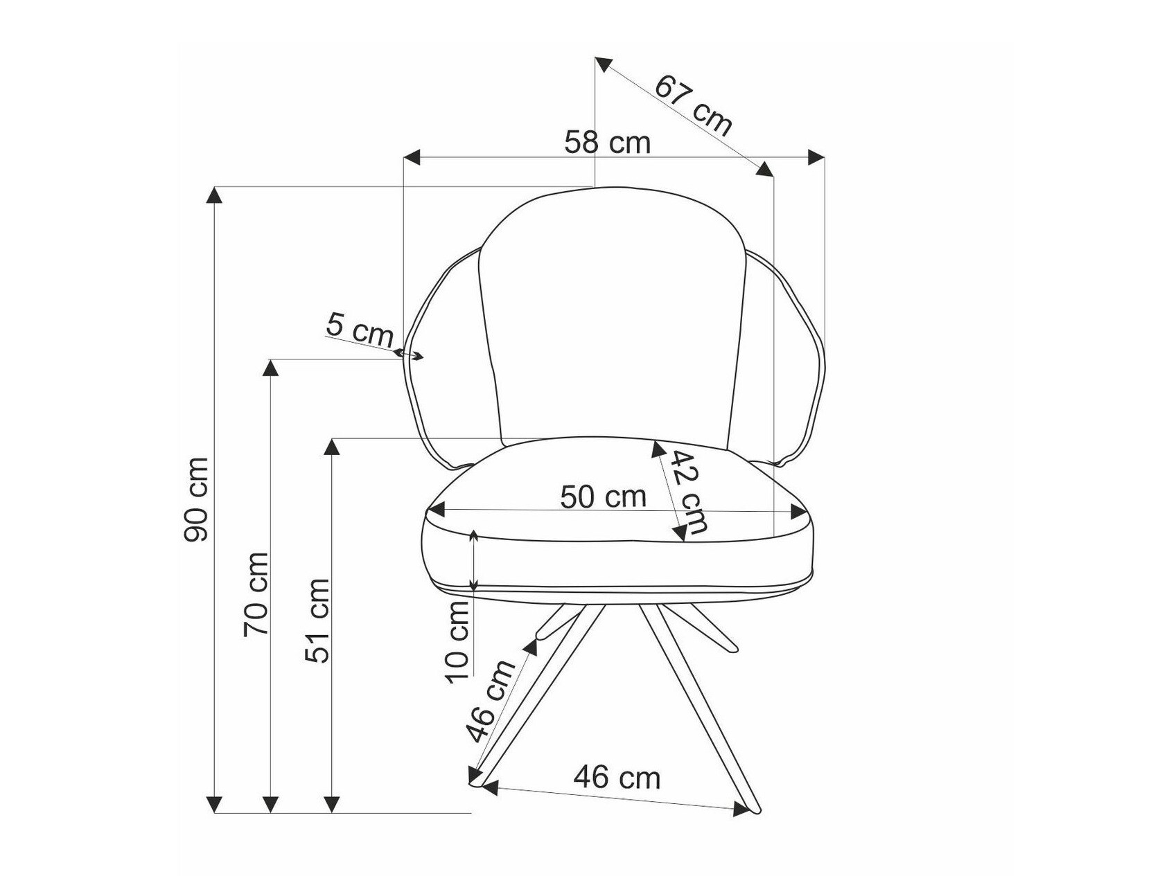 Krēsls Houston 1823 (Brūns + Bēšs)