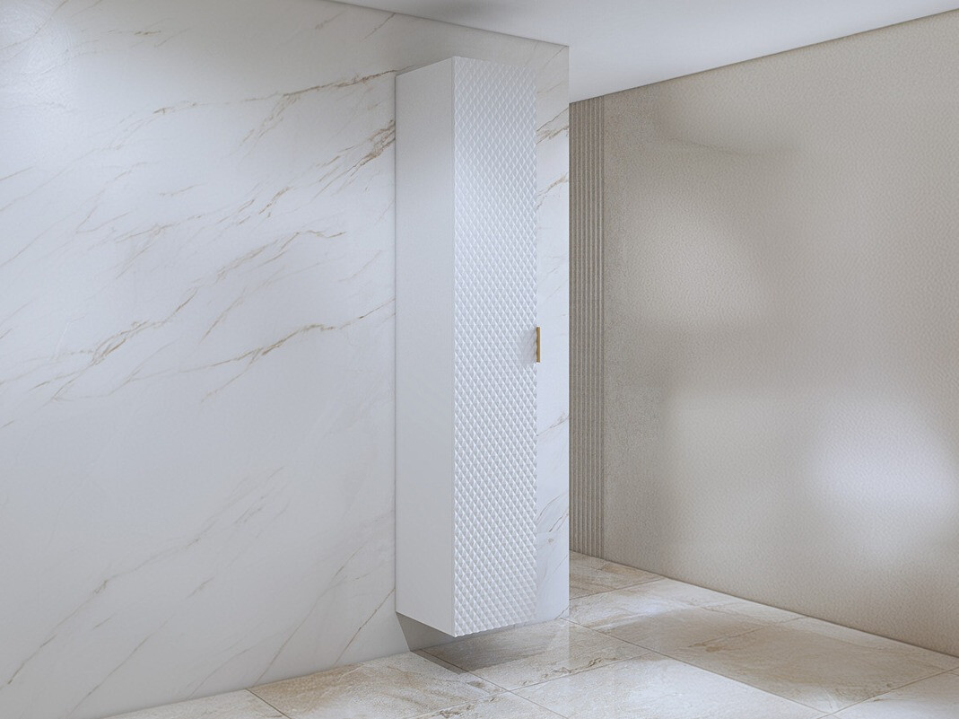 Piekarams vannas istabas skapītis Liretu 105 (Balts)