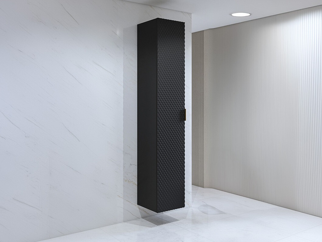 Piekarams vannas istabas skapītis Liretu 105 (Melns)