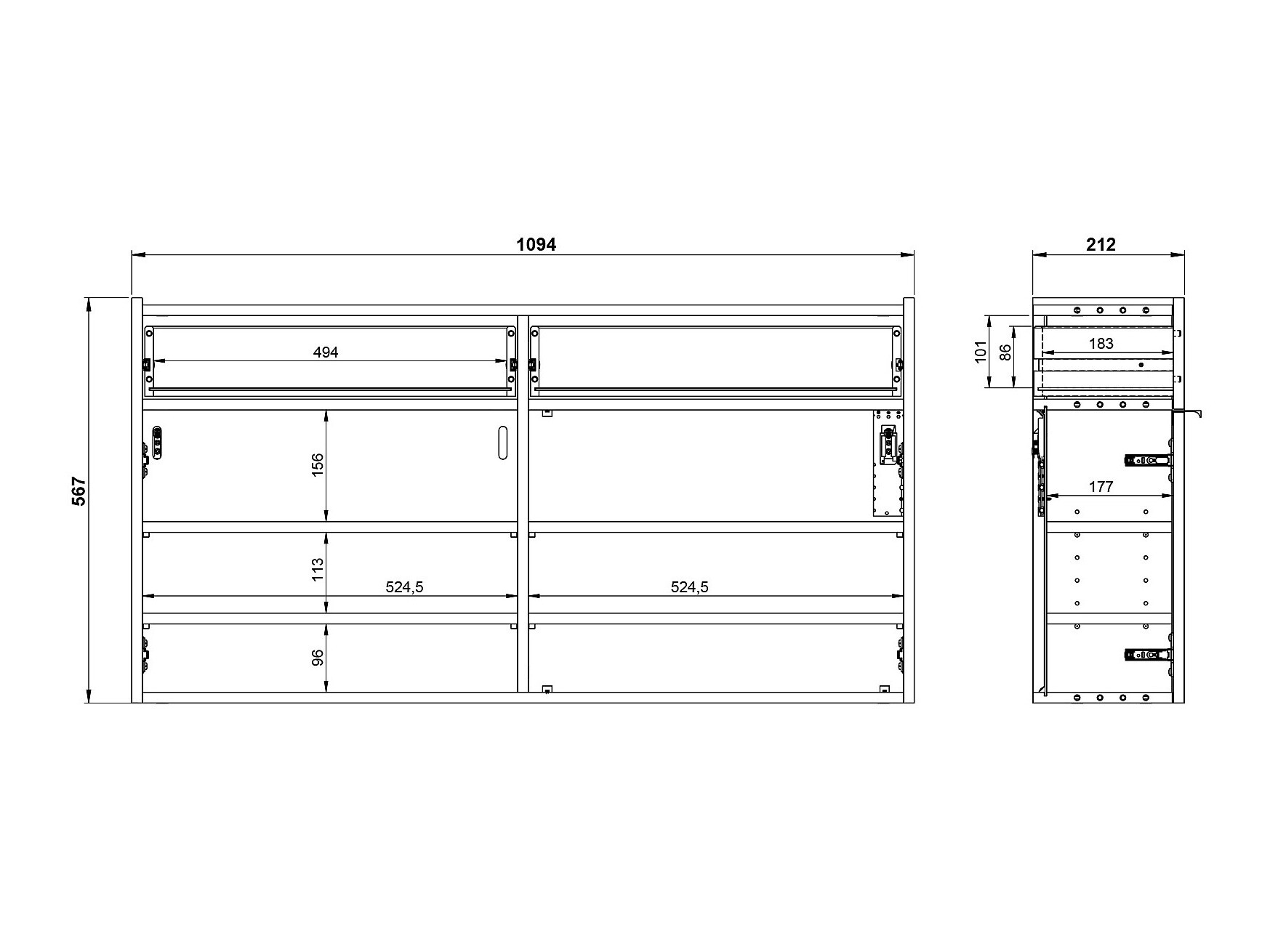 Полка для обуви Cirsale 102 (Белый + Navarra дуб)