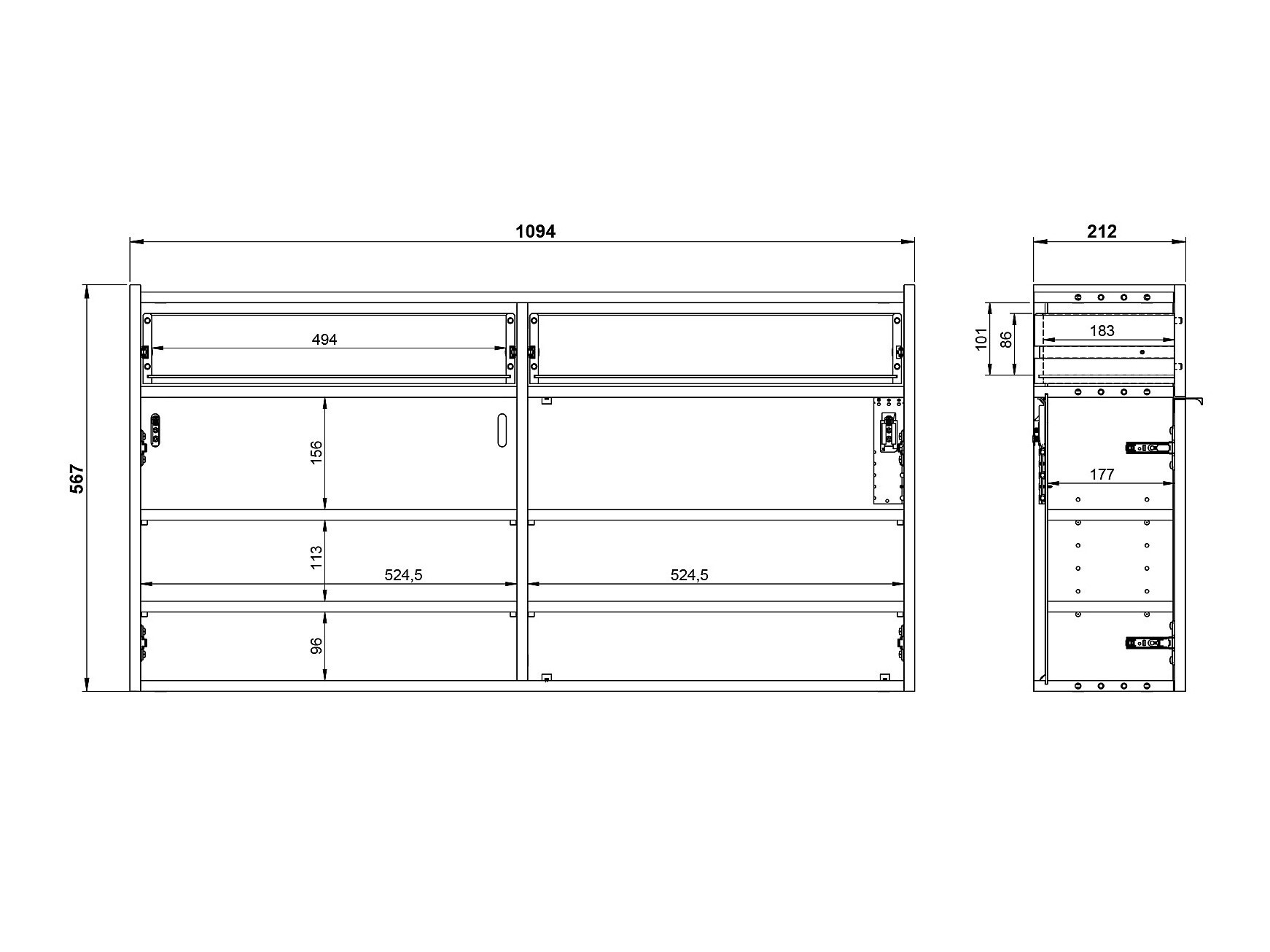 Полка для обуви Cirsale 102 (Пыльно-зеленый + Navarra дуб)