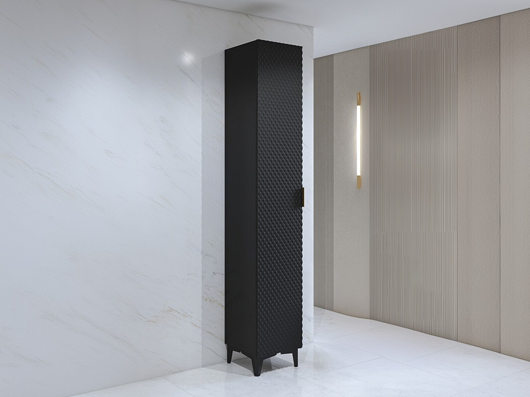 Stāvošs vannas skapītis Liretu 100 (Melns)