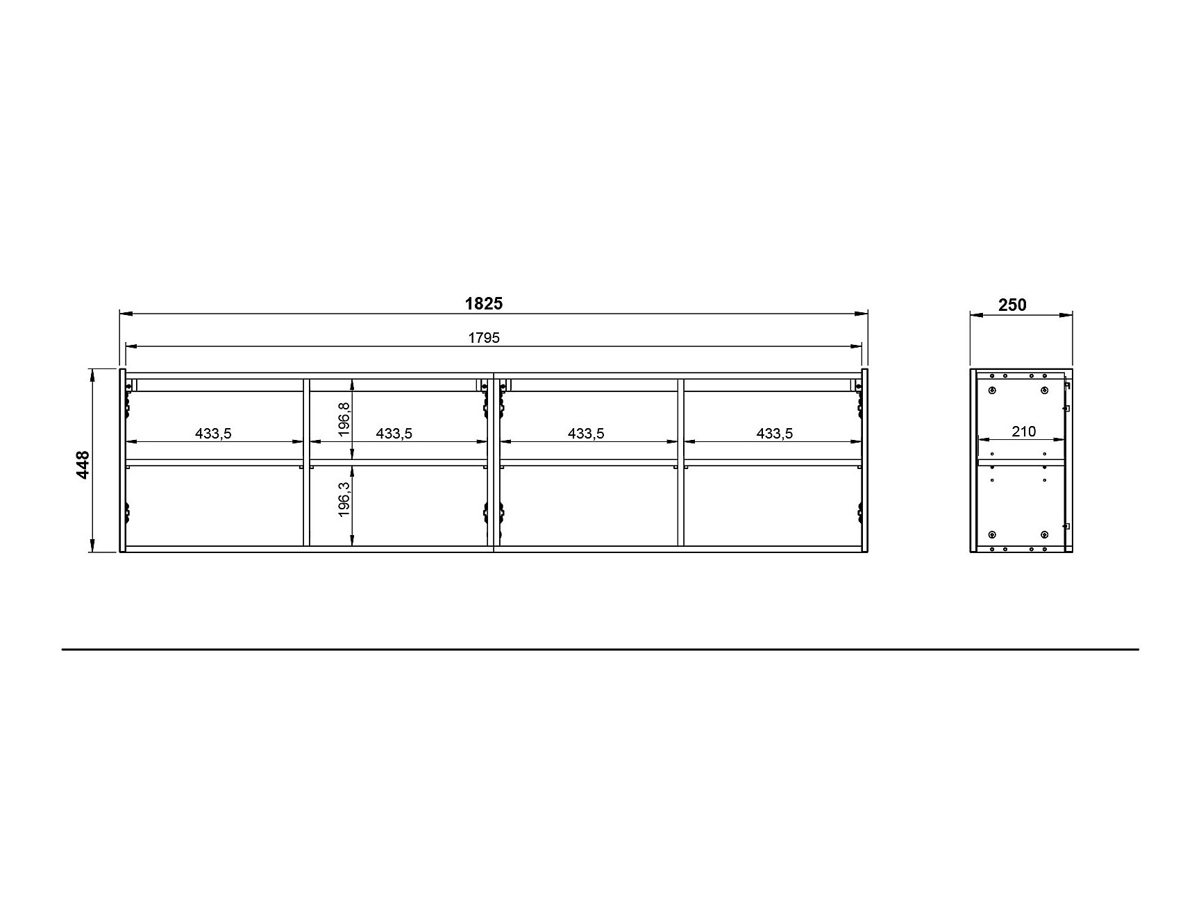 TV galds Sacramento 431 (Grafīts)