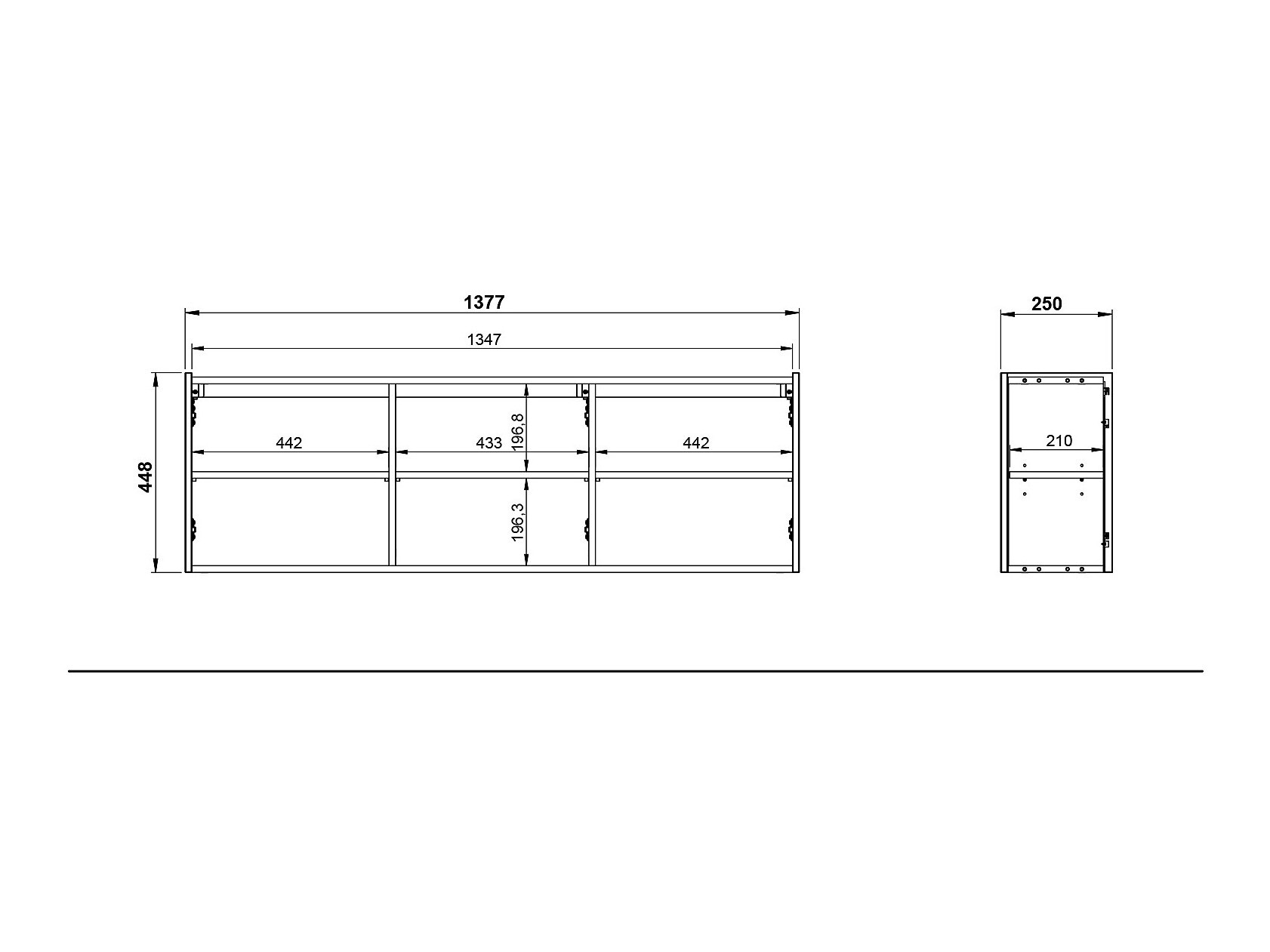 ТВ тумба Sacramento 432 (Графит)