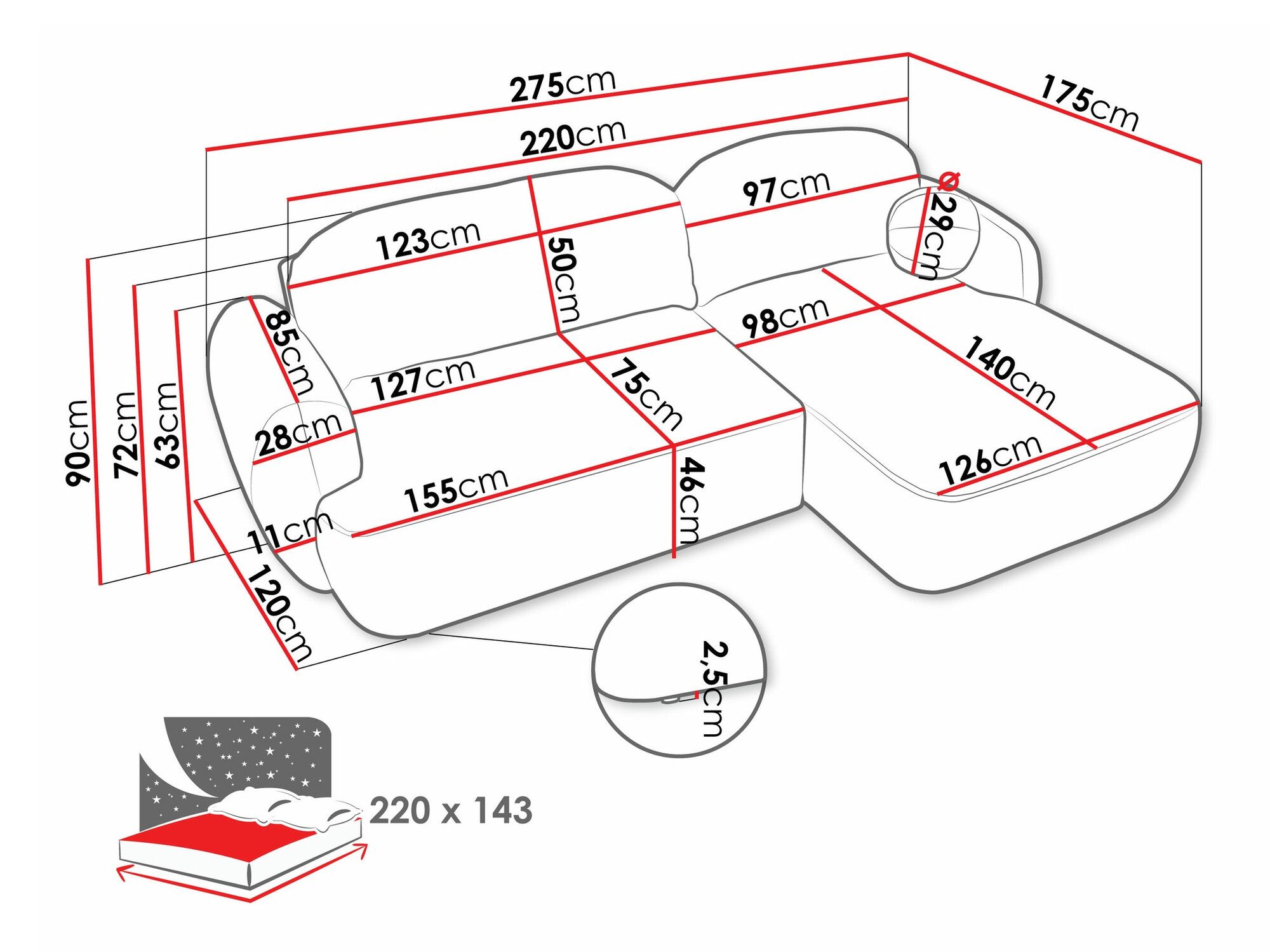 Угловой диван TrendyNest 110 (Now Or Never 03)