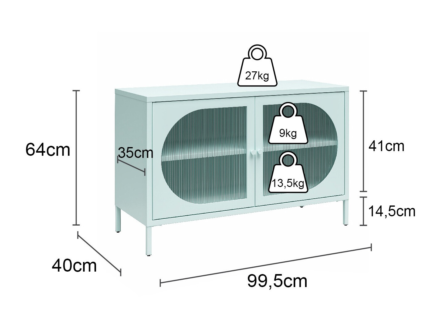 Шкафчик Tulsa 652 (Голубой)