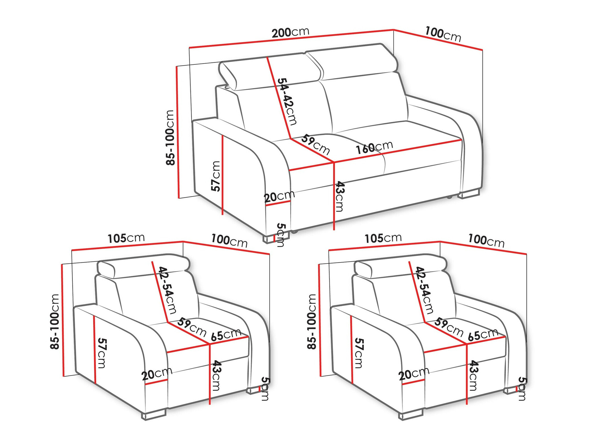 Комплект мягкой мебели Etrcala 106 (Crown 10)