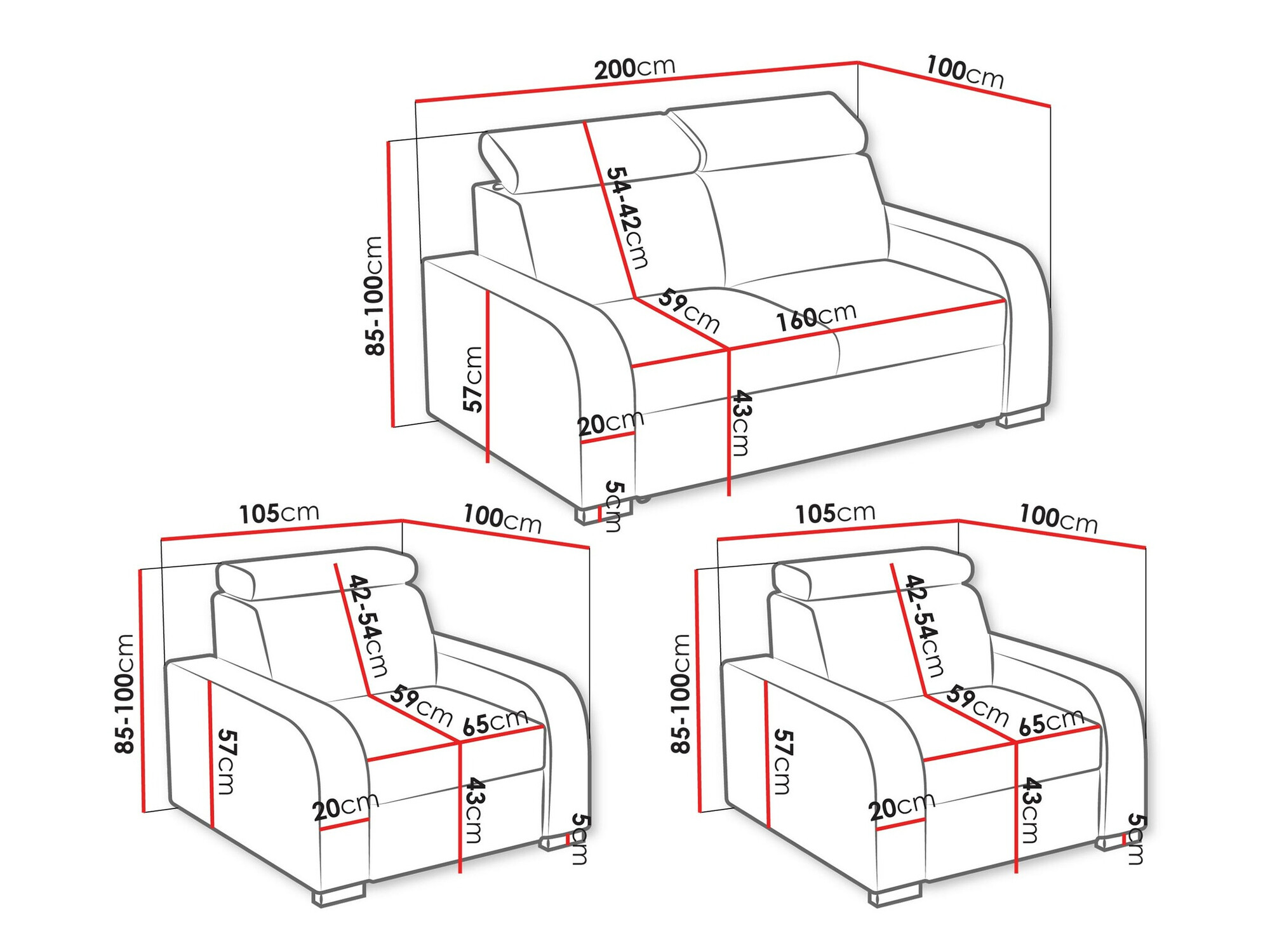 Комплект мягкой мебели Etrcala 106 (Crown 11)