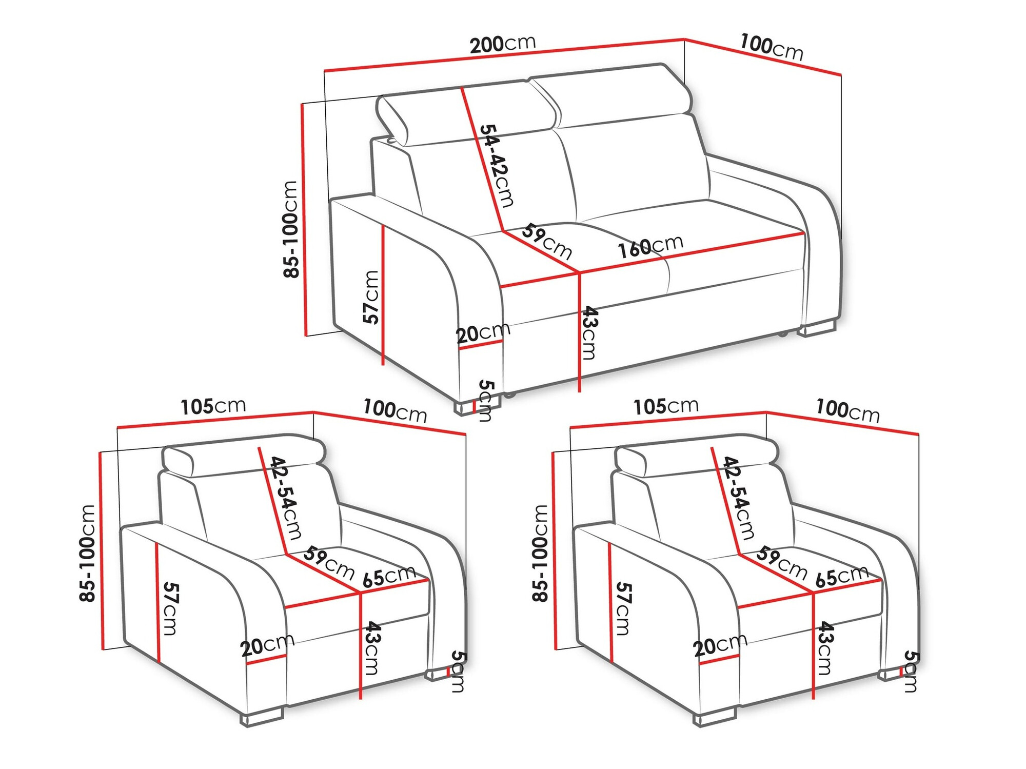 Комплект мягкой мебели Etrcala 106 (Crown 18)