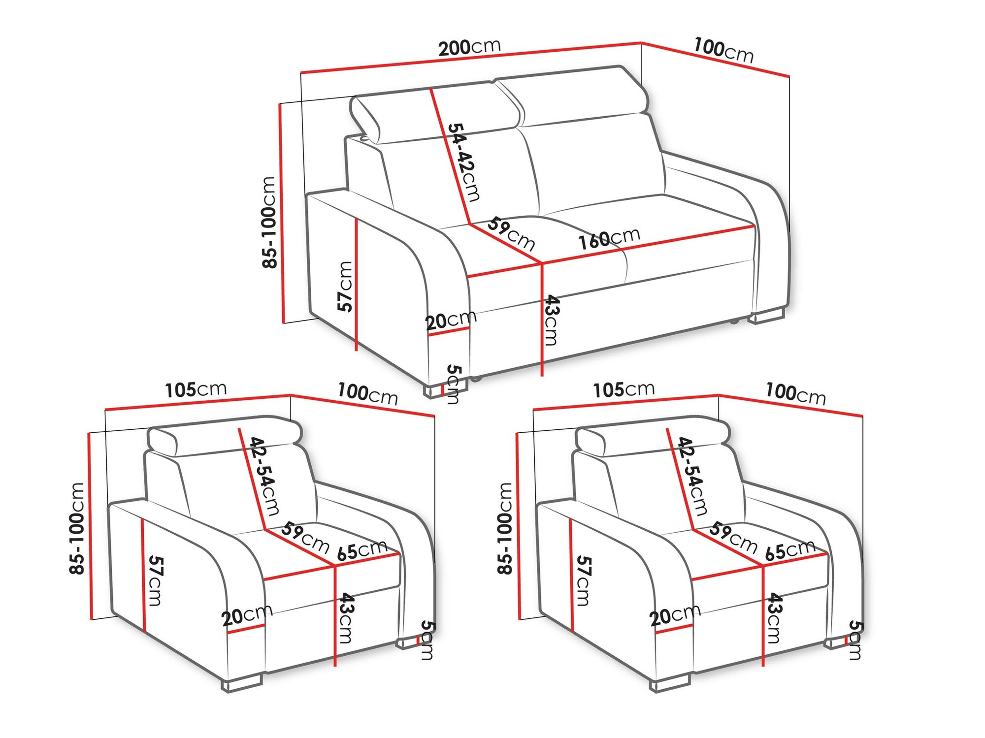 Комплект мягкой мебели Etrcala 106 (Crown 4)