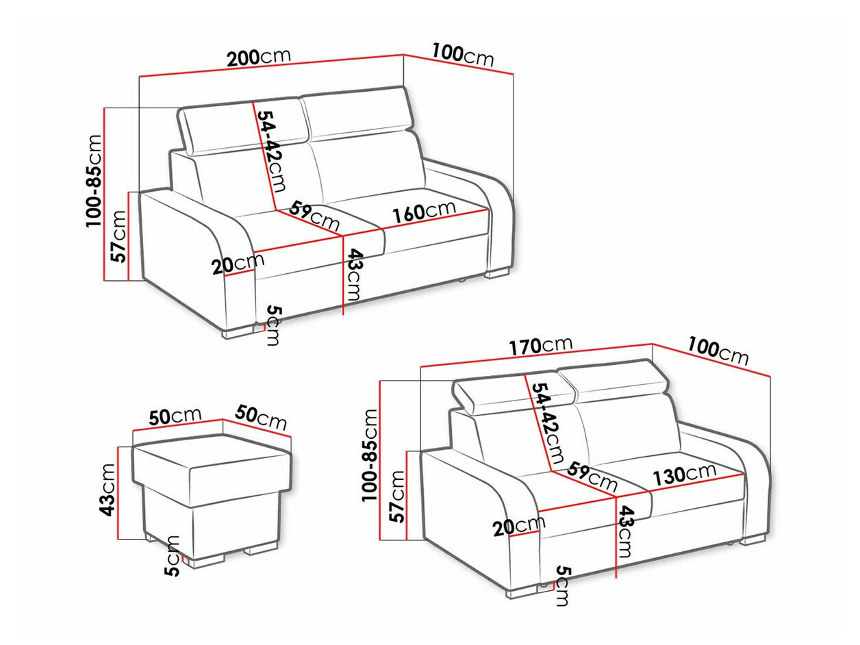 Комплект мягкой мебели Etrcala 107 (Crown 4)