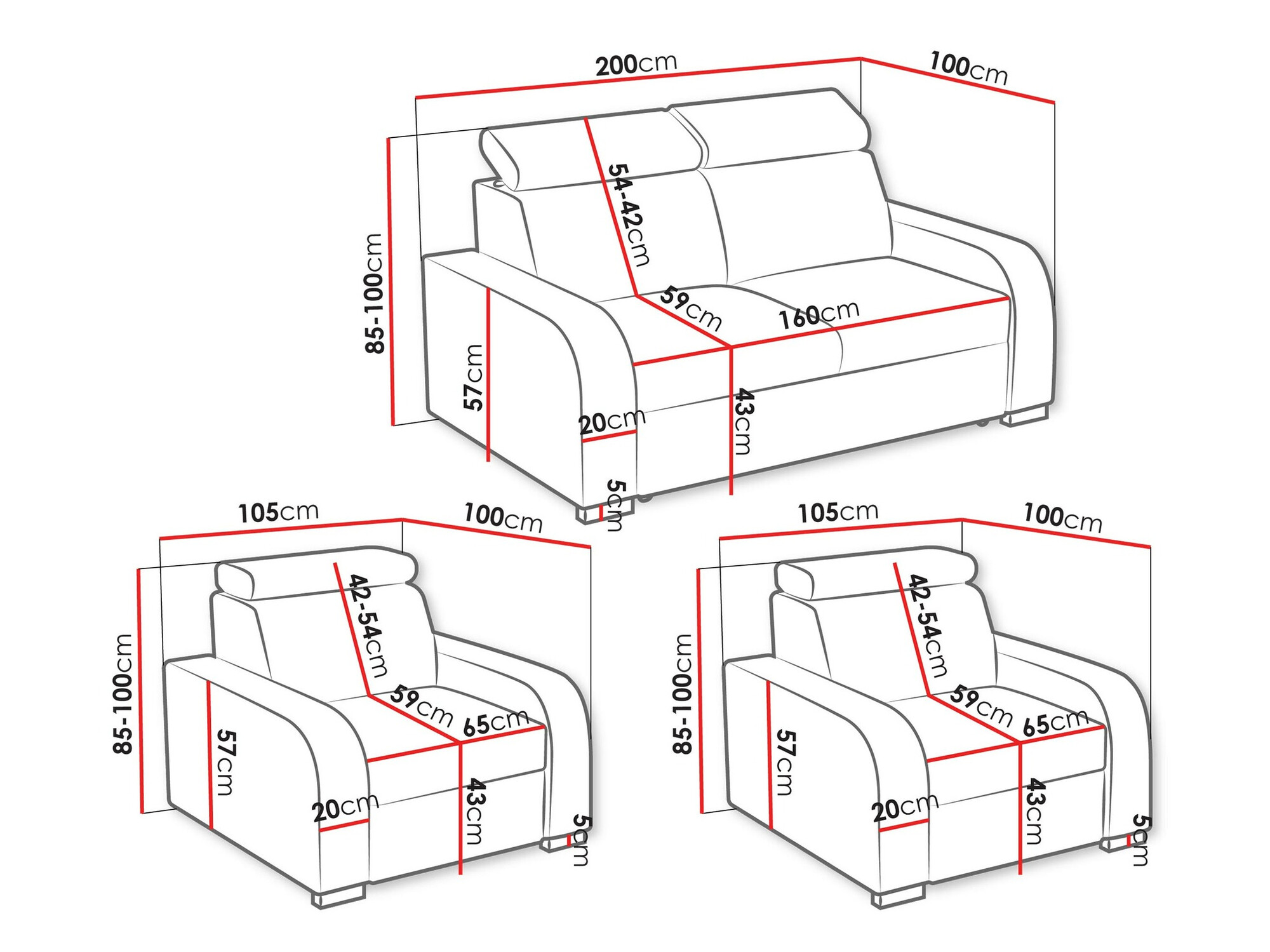 Mīksto mēbeļu komplekts Etrcala 106 (Crown 15)