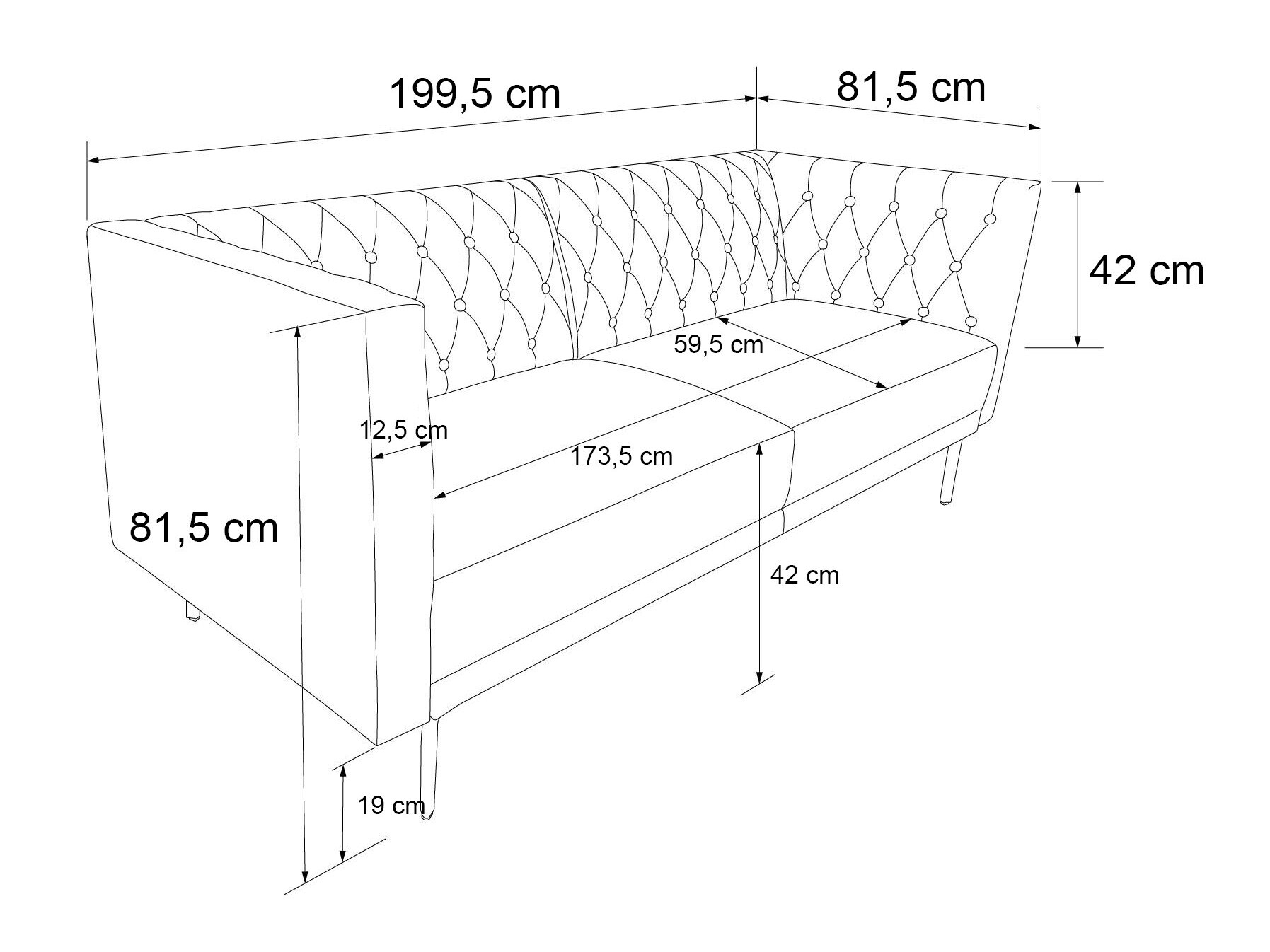 Dīvāns Tulsa 660 (Tirkīzs)