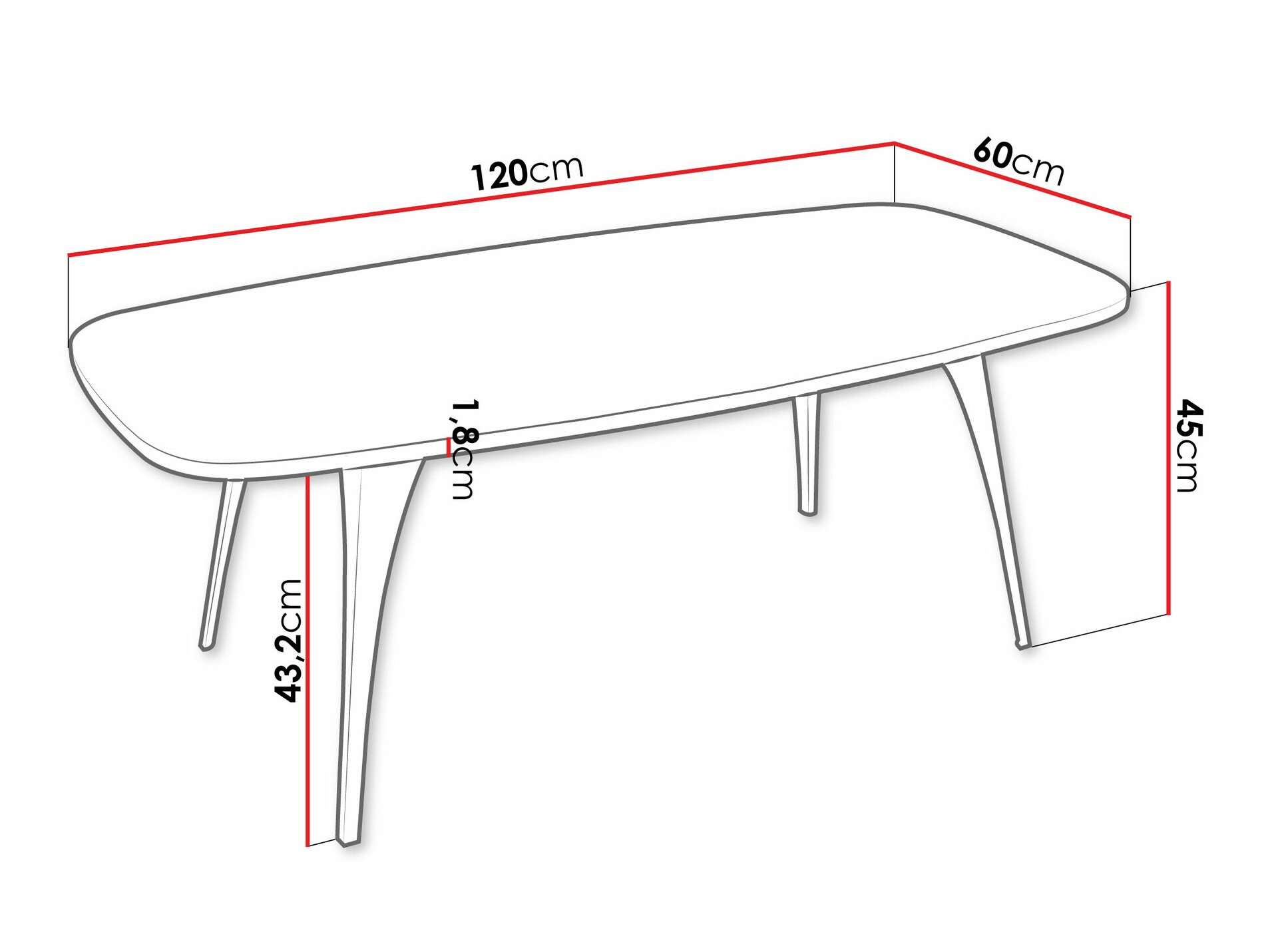 Журнальный столик Oswego 125 (Белый)