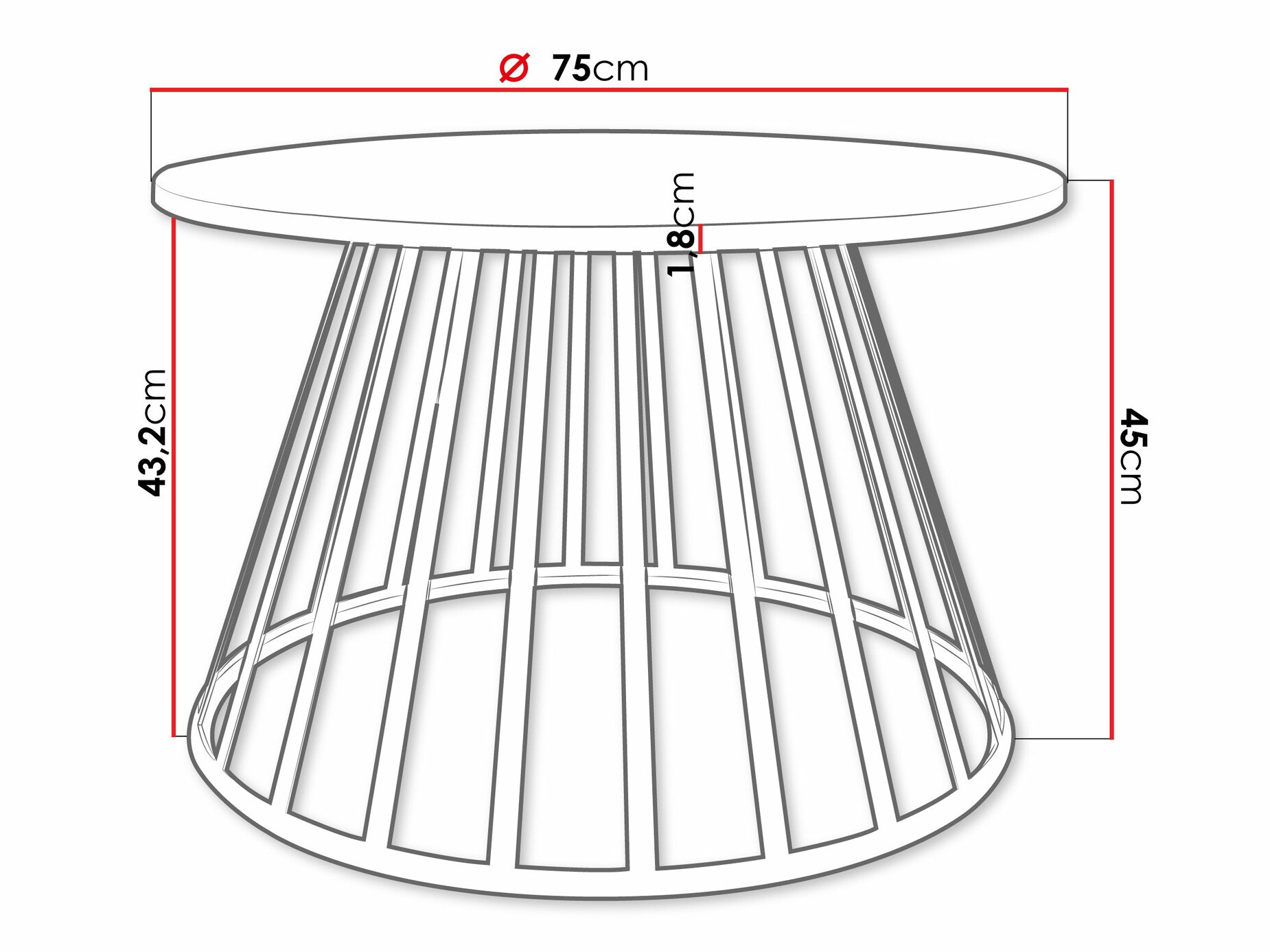 Журнальный столик Oswego 129 (Чёрный)