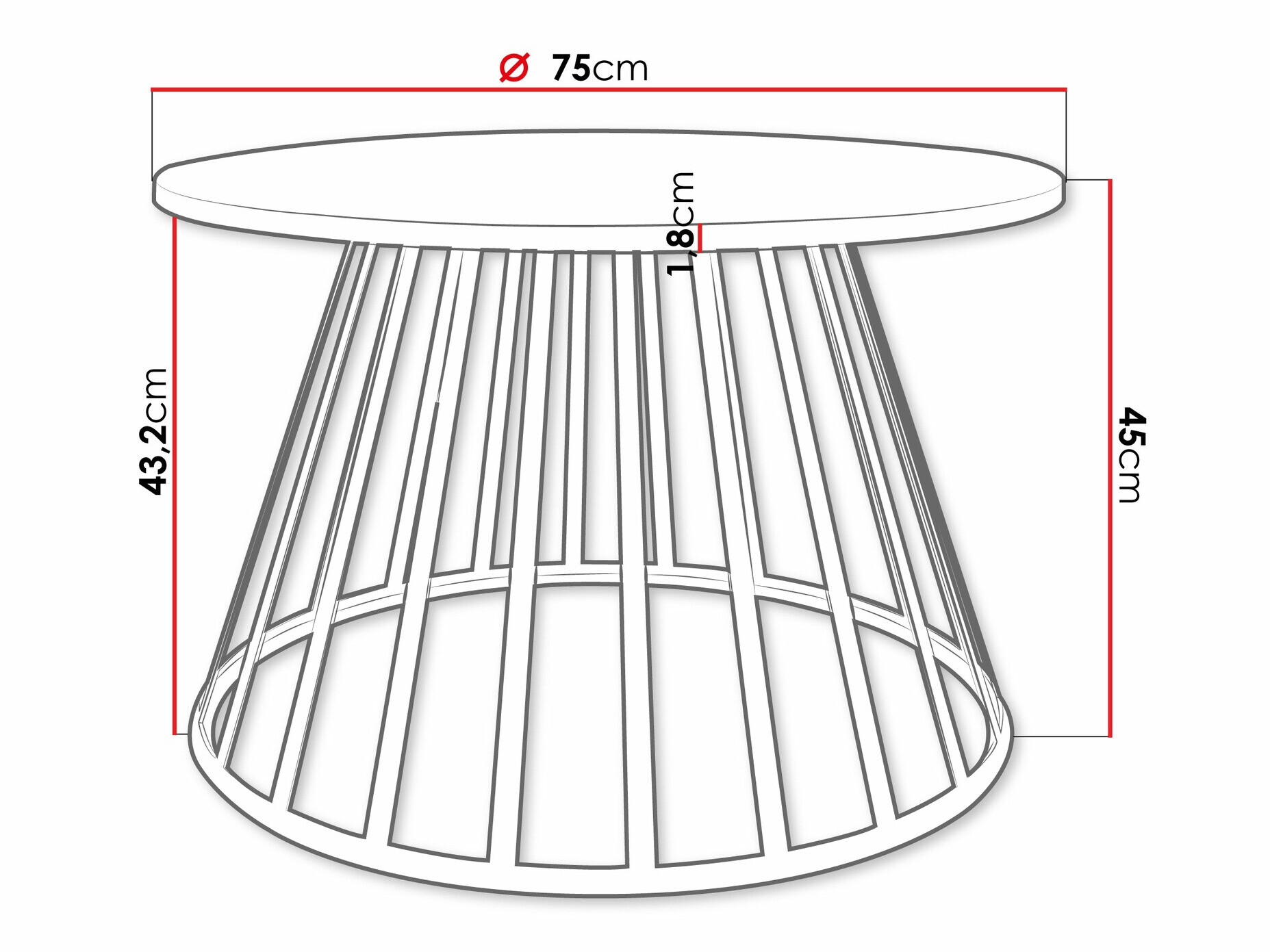 Žurnālu galdiņš Oswego 129 (Balts)