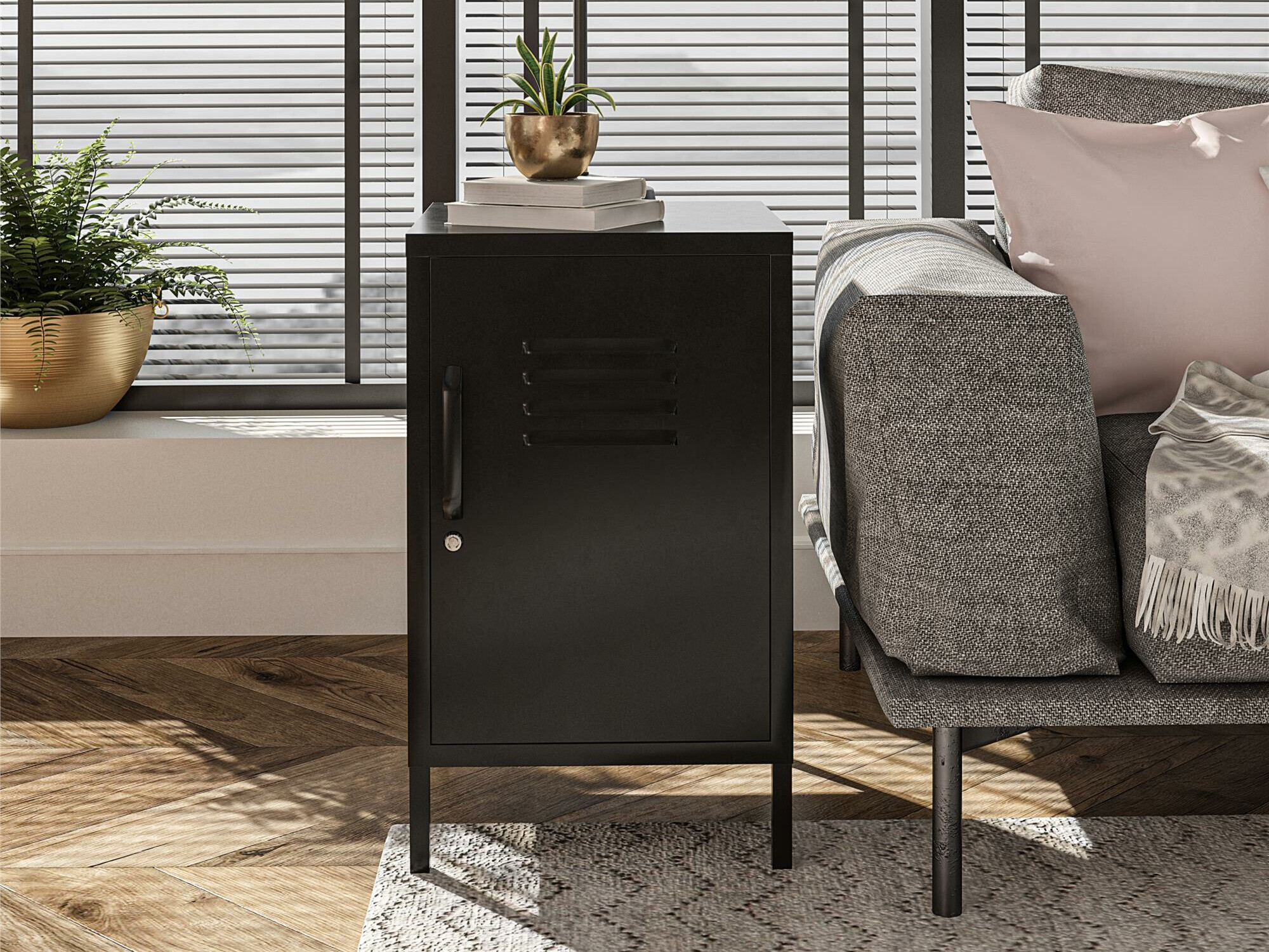 Skapis Ophfere 100 (Melns)