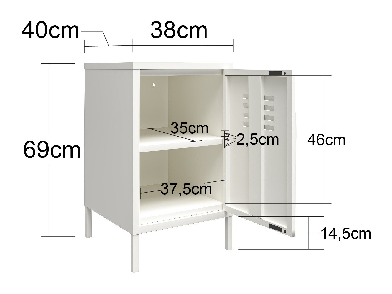 Skapis Ophfere 100 (Melns)