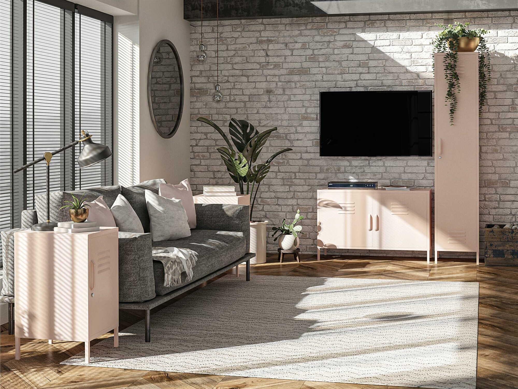 Skapis Ophfere 100 (Tumši rozā)