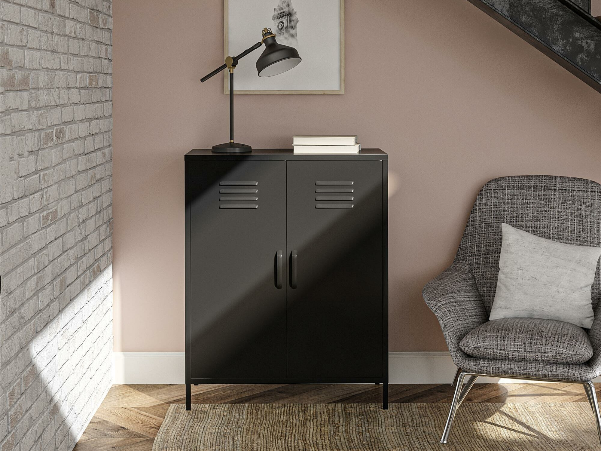 Skapis Ophfere 104 (Melns)