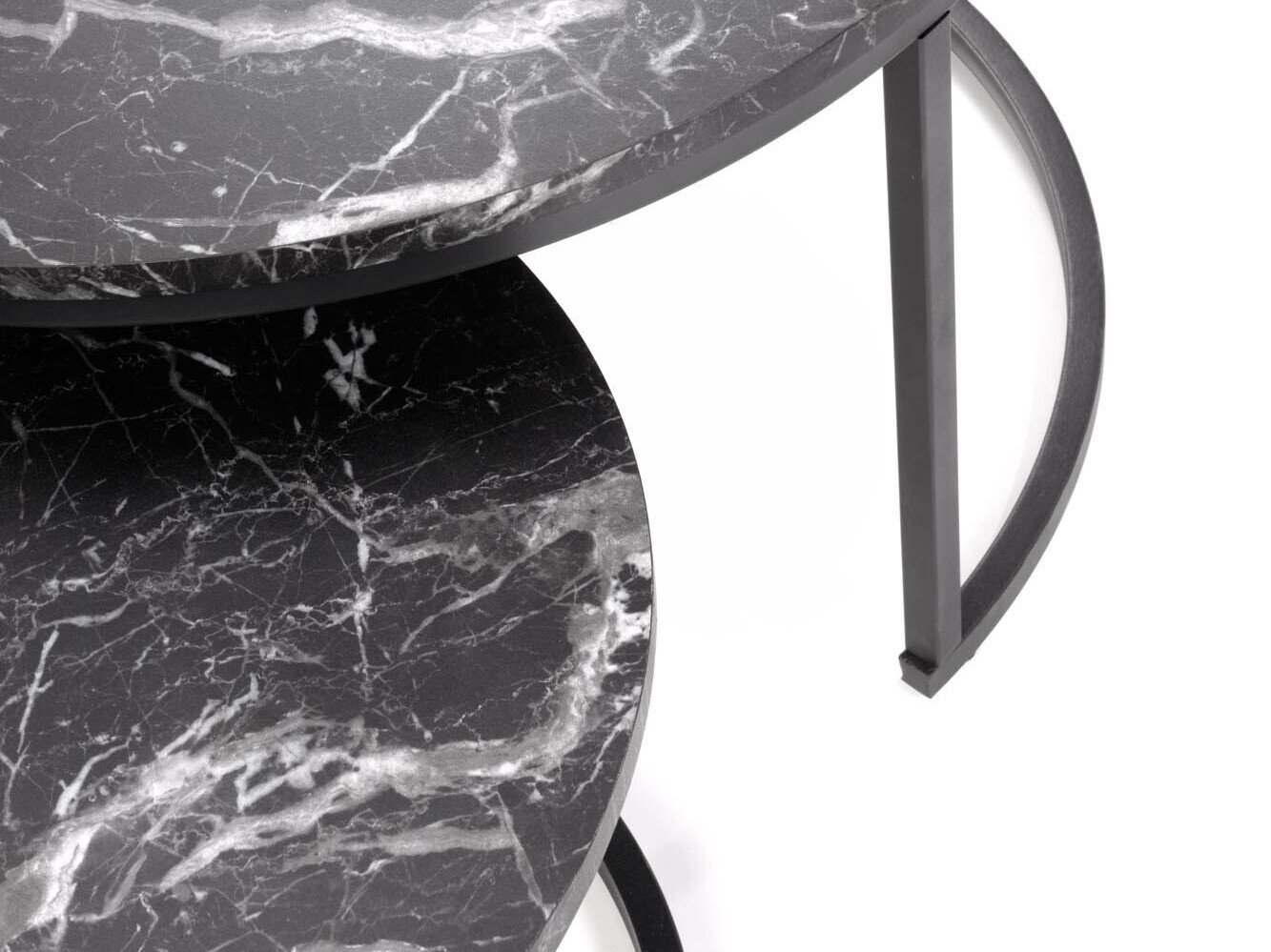 Žurnālu galdiņu komplekts Houston 1832 (Melnais marmors)
