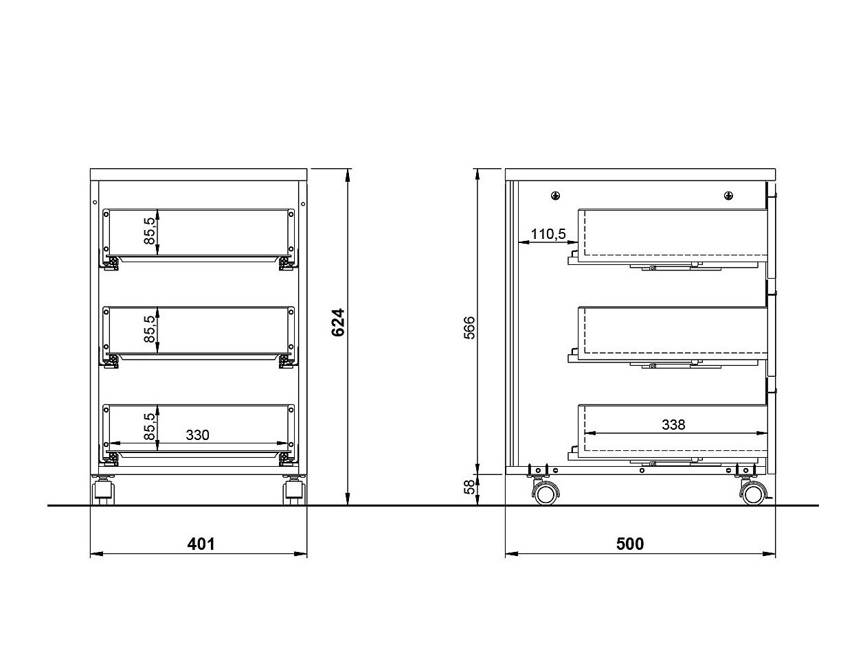 Atvilktņu bloks Vesbeno 103 (Grafīts)