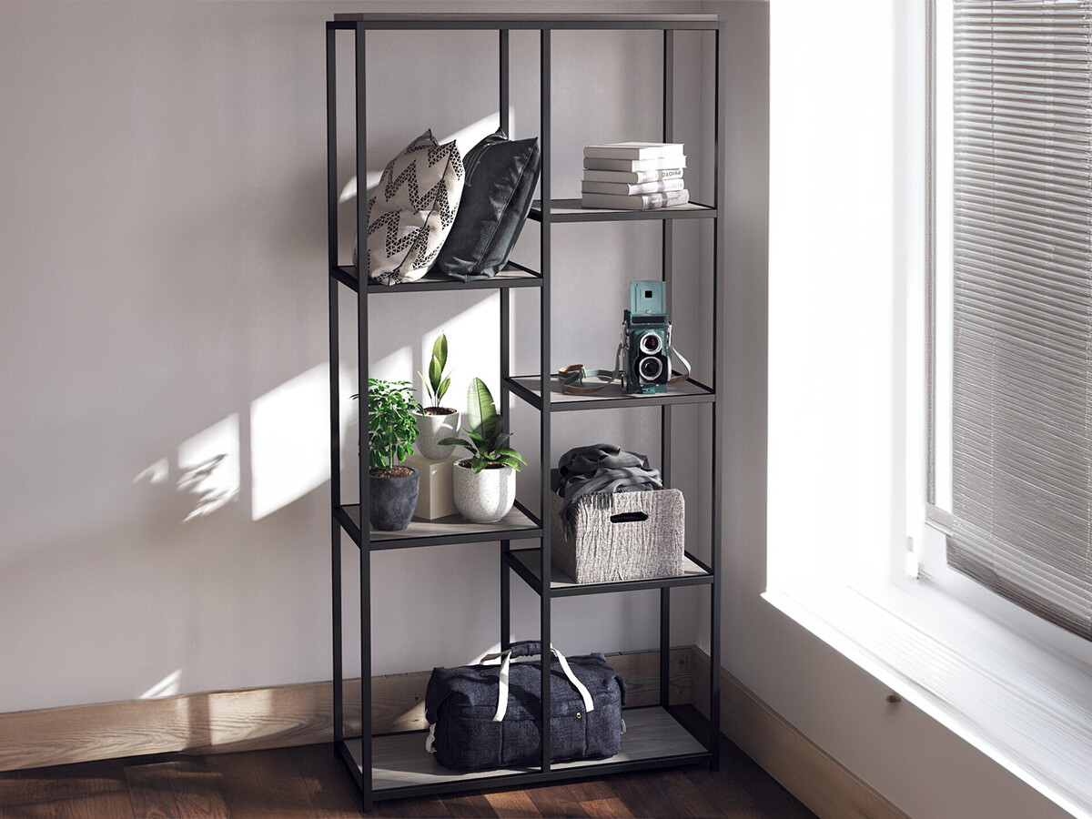 Plaukts Tulsa 558 (Pelēks ozols + Melns)