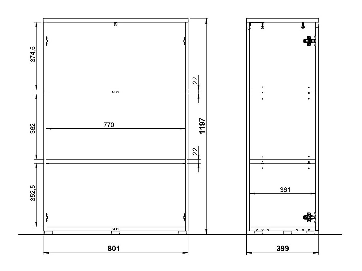 Шкафчик Vesbeno 100 (Графит)