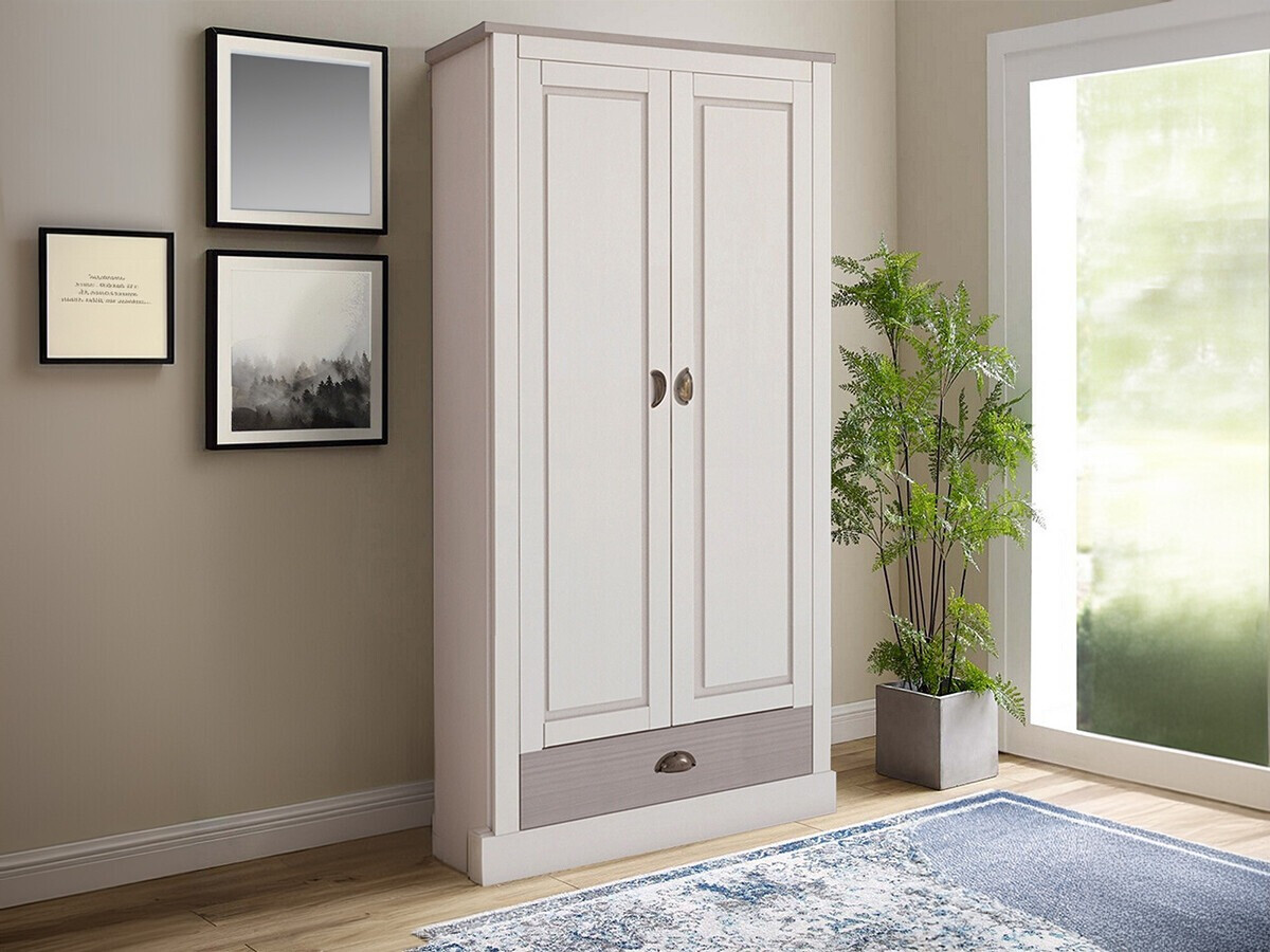 Skapis Etviri 109 (Balts + Pelēks)