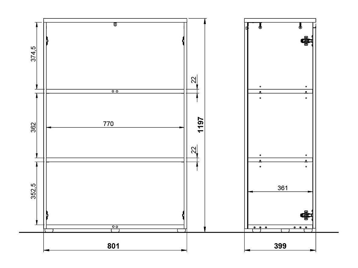 Skapis Vesbeno 100 (Kašmirs)