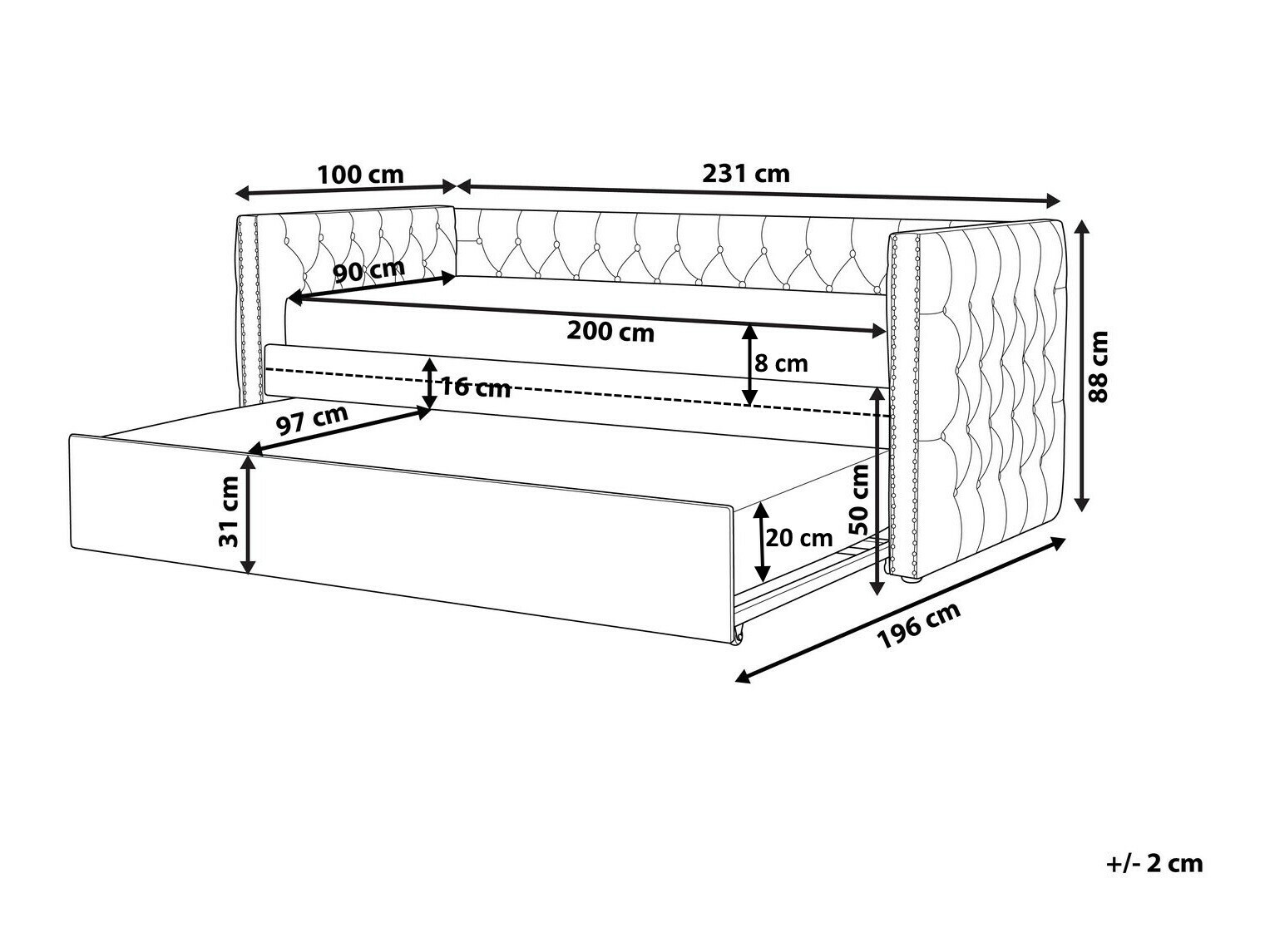 Кровать Berwyn 1004 (Серый)