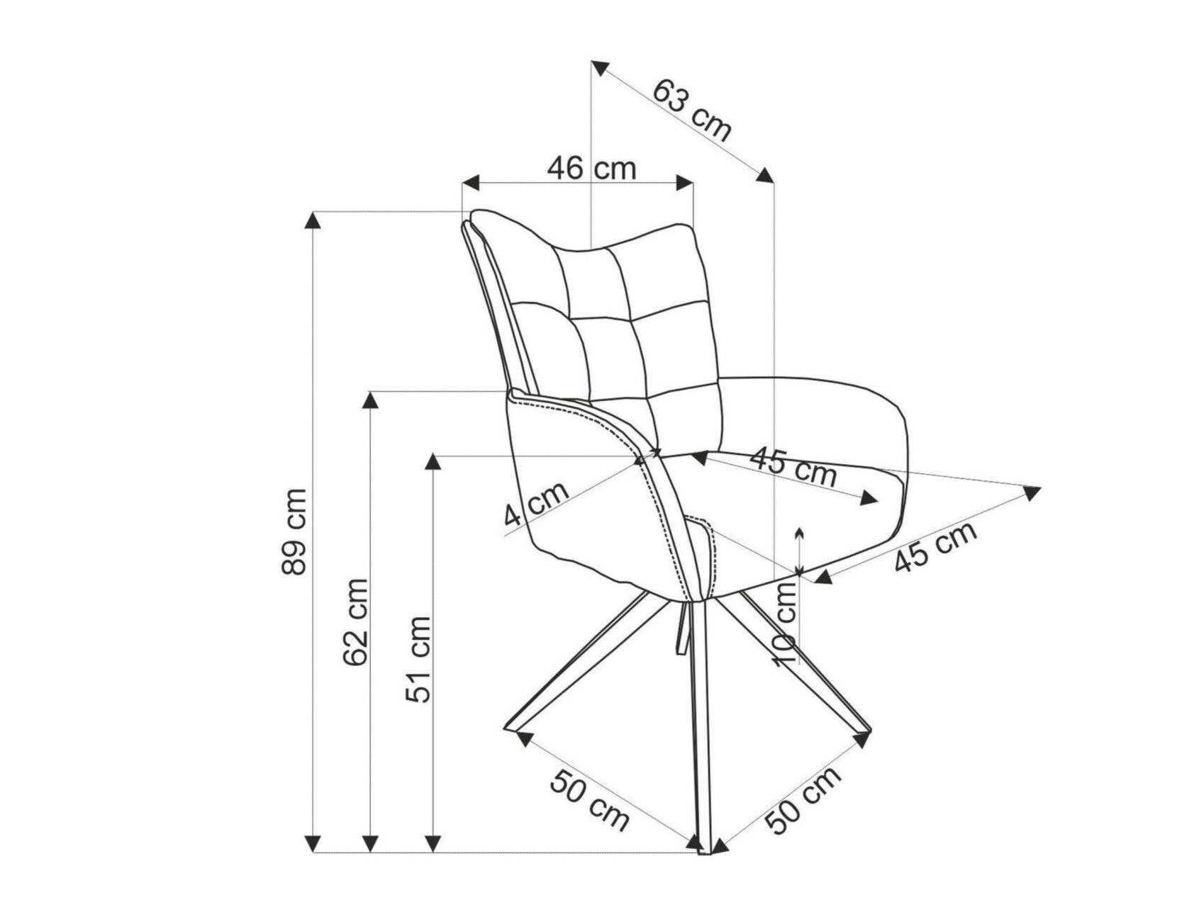Krēsls Houston 1833 (Oranžs)