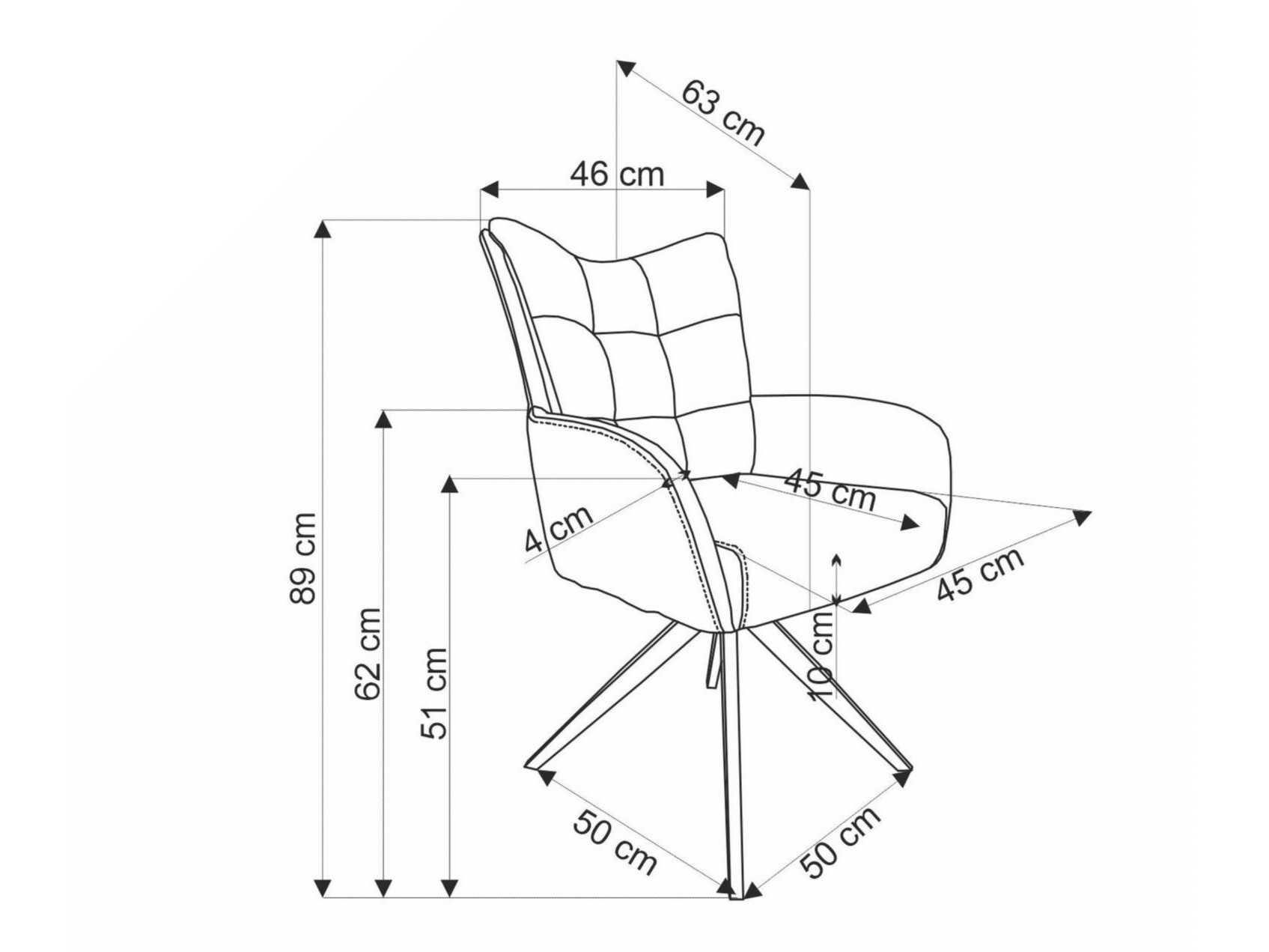 Krēsls Houston 1833 (Pelēks)