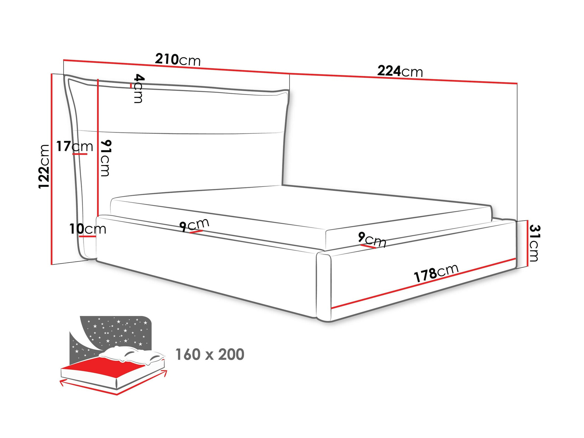 Кровать Comfivo 400 (Kronos 09)