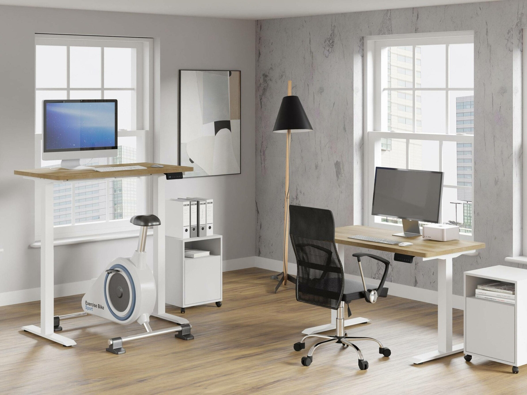 Рабочий стол с регулируемой высотой Buffalo 187 (Белый)