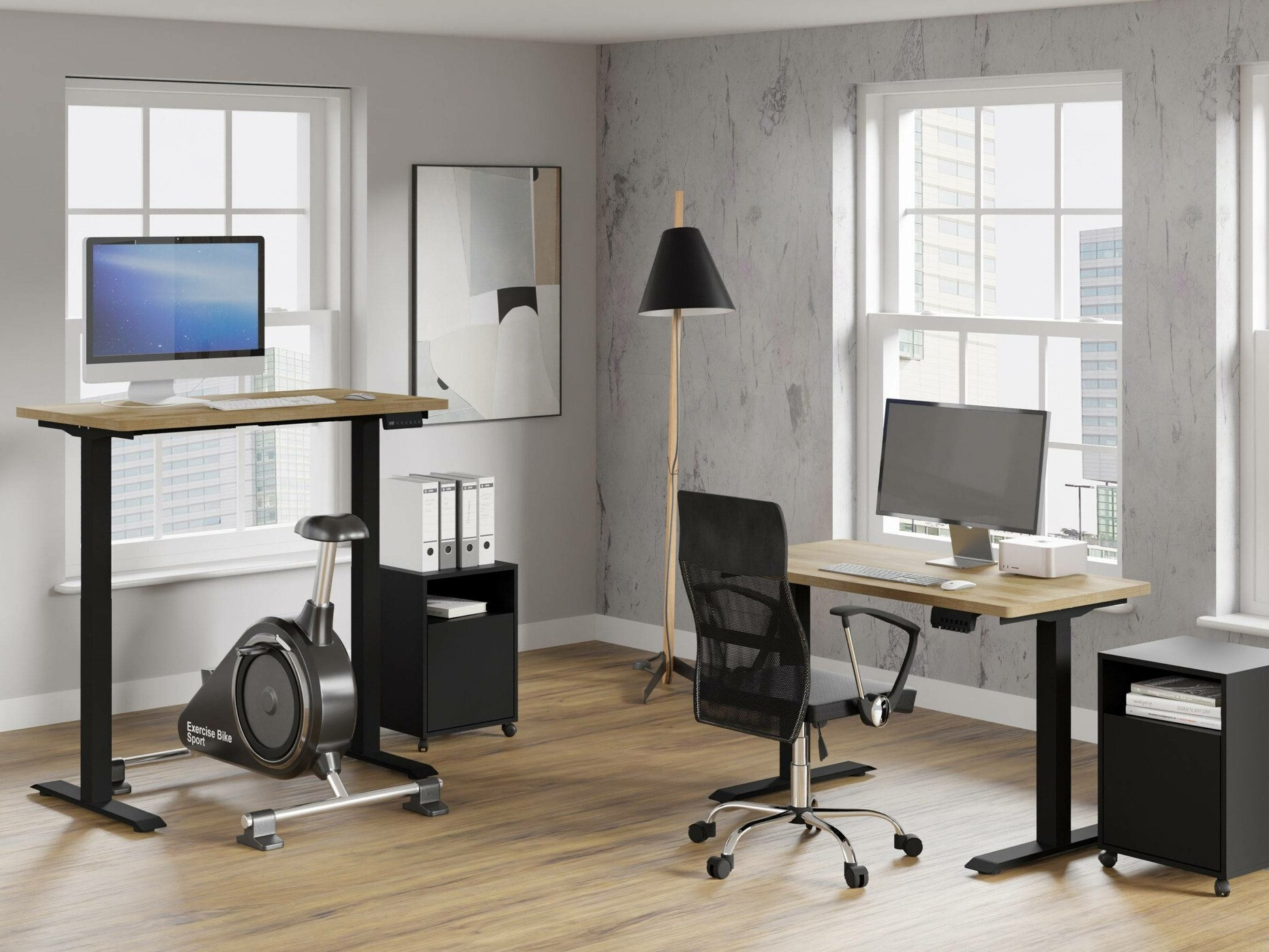 Rakstāmgalds ar regulējamu augstumu Buffalo 187 (Melns)