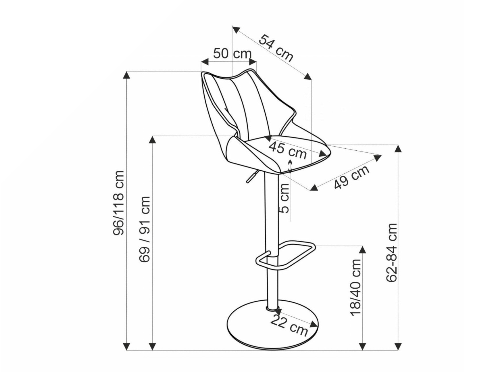 Барный стул Houston 1843 (Бежевый)