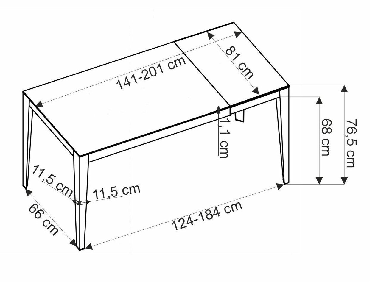 Galds Houston 2157 (Pelēks marmors)