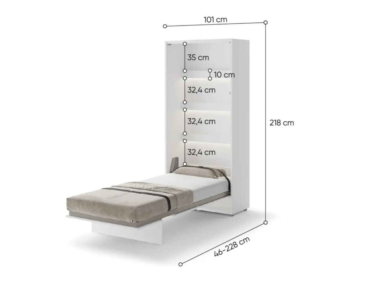 Siena gulta Concept Pro Lenart Levfere 102 (Balts + Glancēts balts)