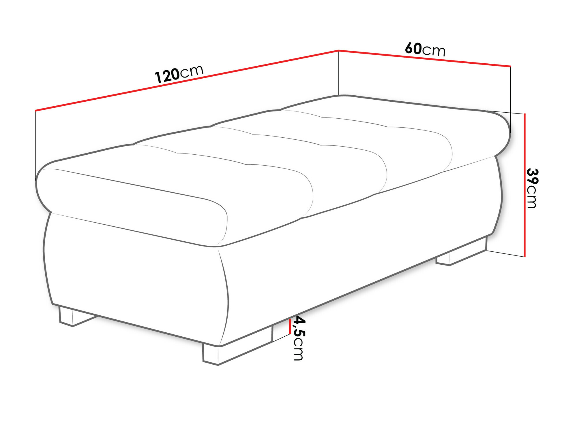 Мягкая скамья Comfivo 123 (Rico 12)