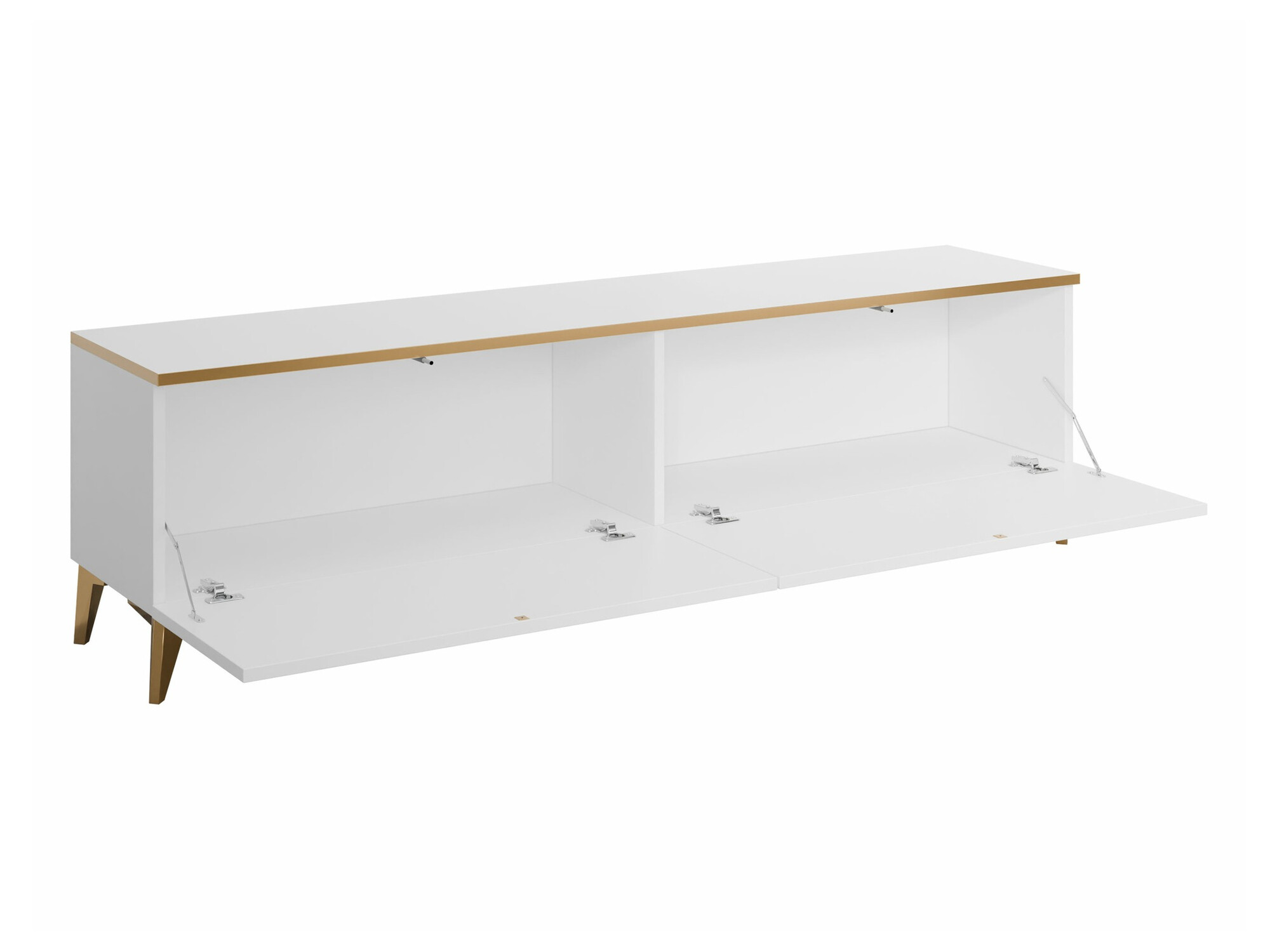 TV galds Comfivo Virfera 103 (Balts + Glancēts balts)