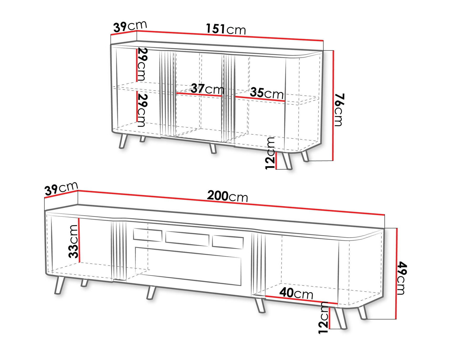 Viesistabas komplekts Charlotte 204 (Kašmirs + Melns)