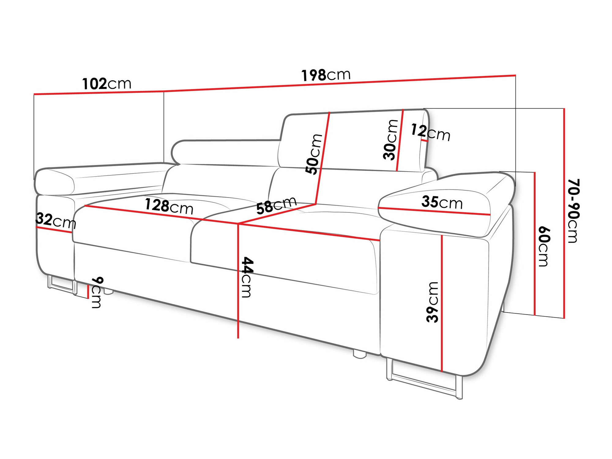 Dīvāns Comfivo Eliferu 105 (Flow 09)