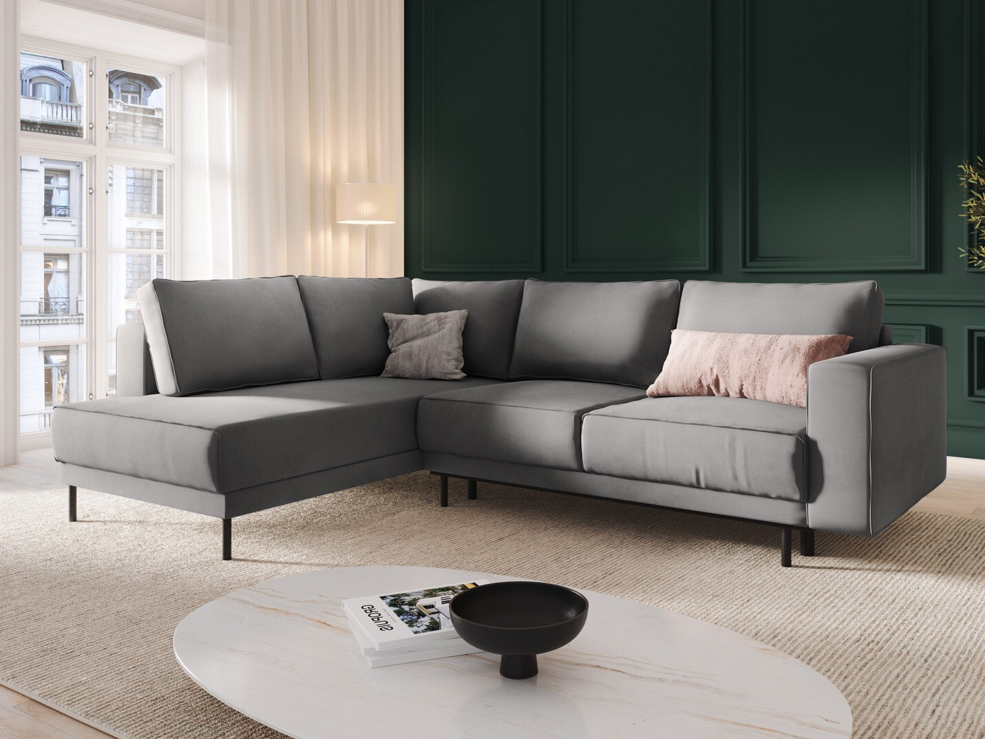 Stūra dīvāns Beckley 104 (Bluvel 13)